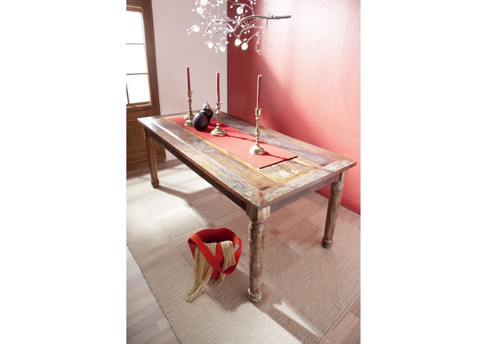 Massivmoebel24 Esstisch FABLE (Esstisch Altholz 100x80x76 günstig online kaufen