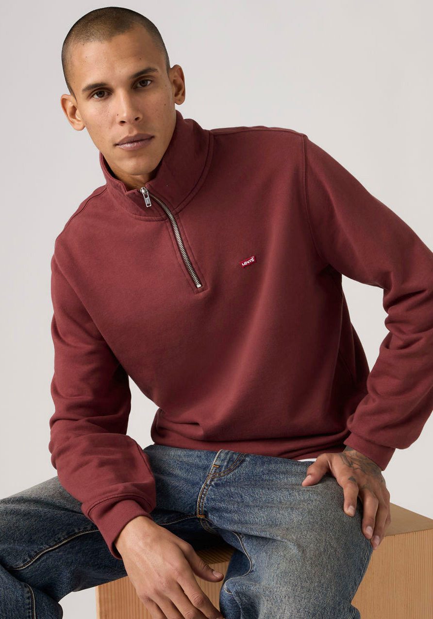 Levi's® Sweatshirt ORIGINAL HM 1/4 ZIP mit Troyer-Kragen und Logo-Stickerei günstig online kaufen