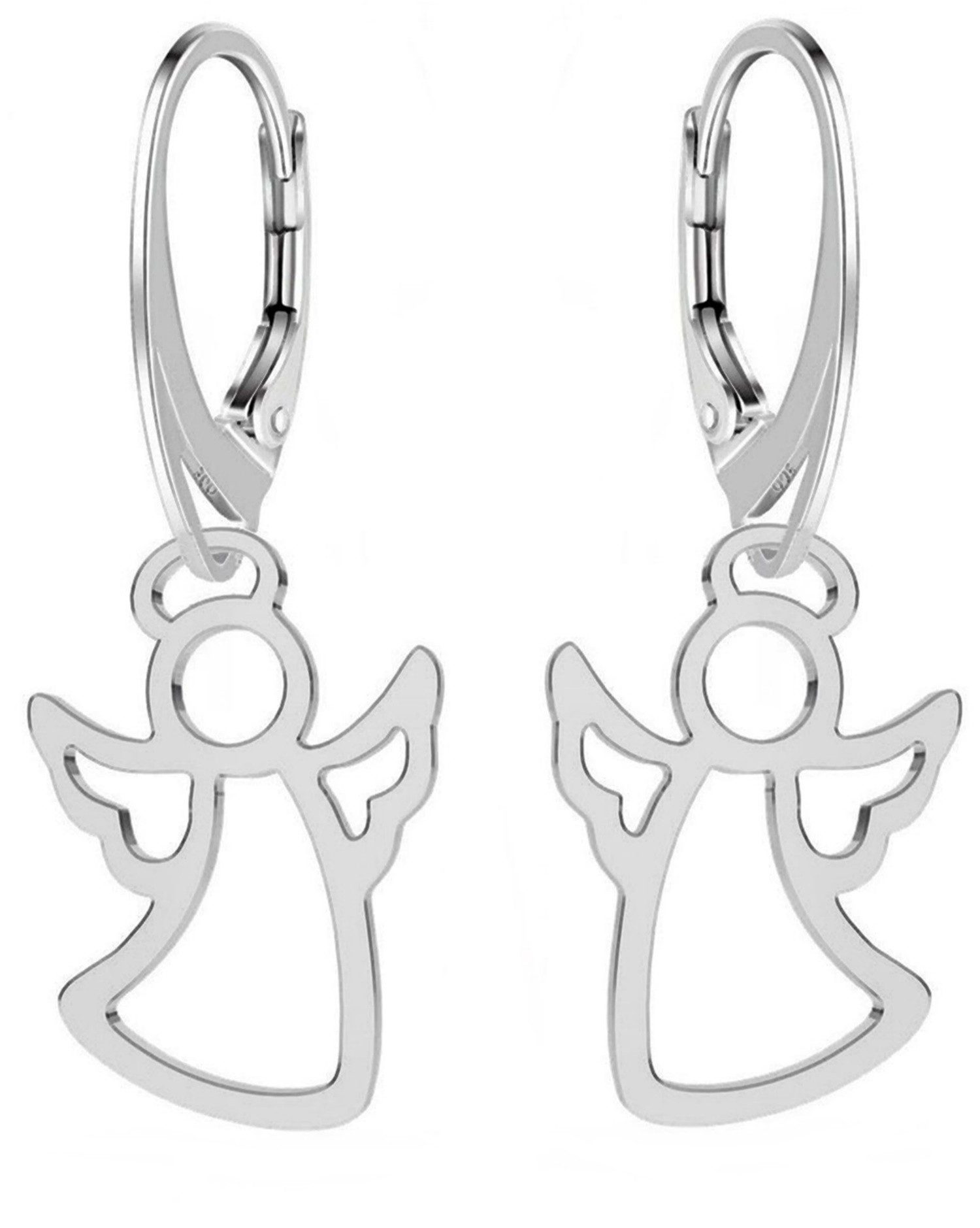 Paar Ohrhänger Engel Brisur Ohrringe aus 925 Sterling Silber Schutzengel