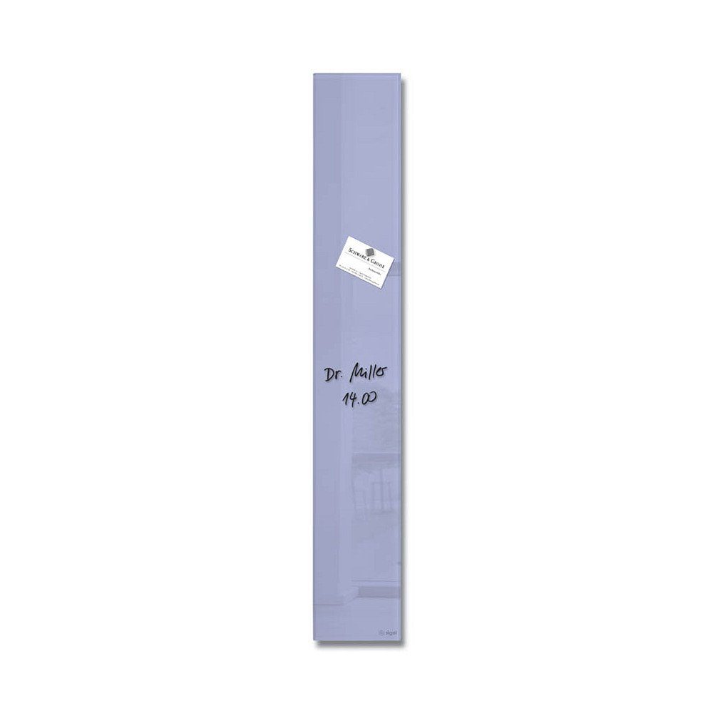 Sigel Magnettafel 1 Glas-Magnettafel ARTVERUM 12x78cm - lavendel, (1-tlg)