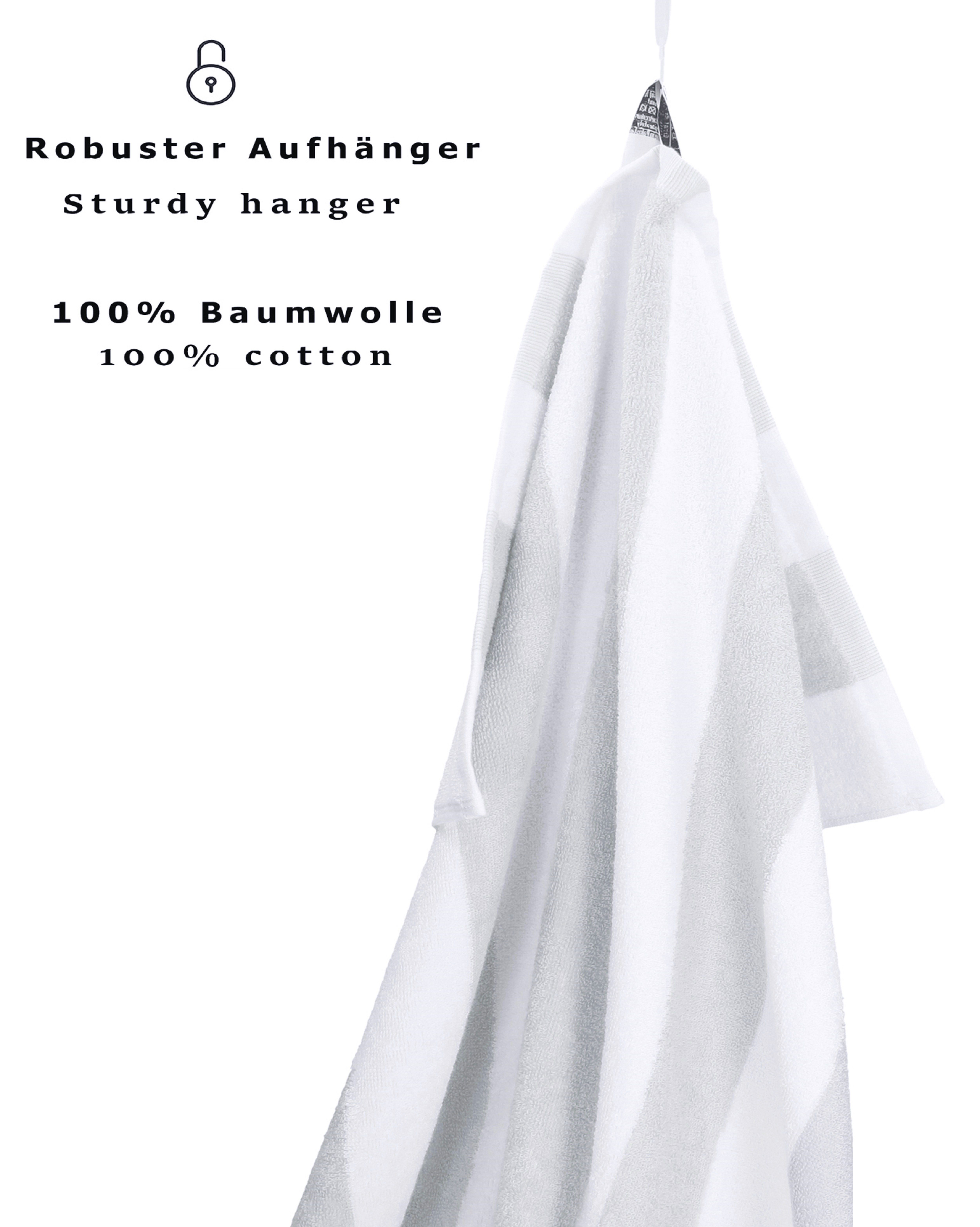 Betz Saunatuch 2 Baumwolle Badetücher 180 70 cm, Stück Größe mit XXL - Streifen x 100% silber weiß Berlin