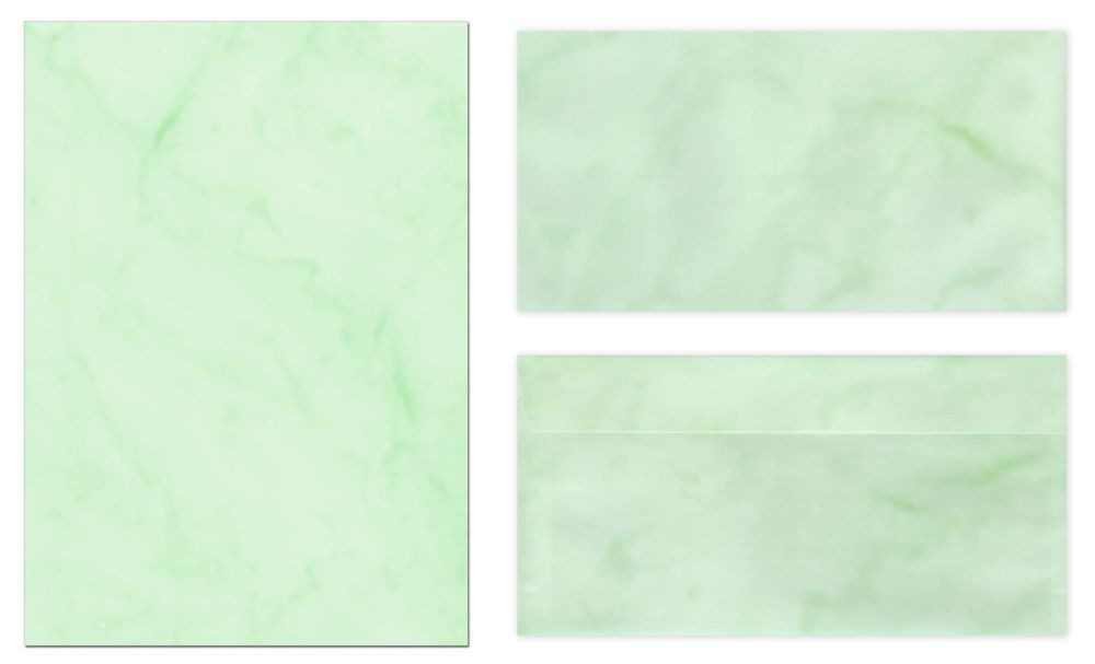 LYSCO Briefpapier Briefumschlag / Briefpapier Marmor-verschiedene Farben, Farbenfrohe-Atmosphäre, für alle Drucker geeignet.