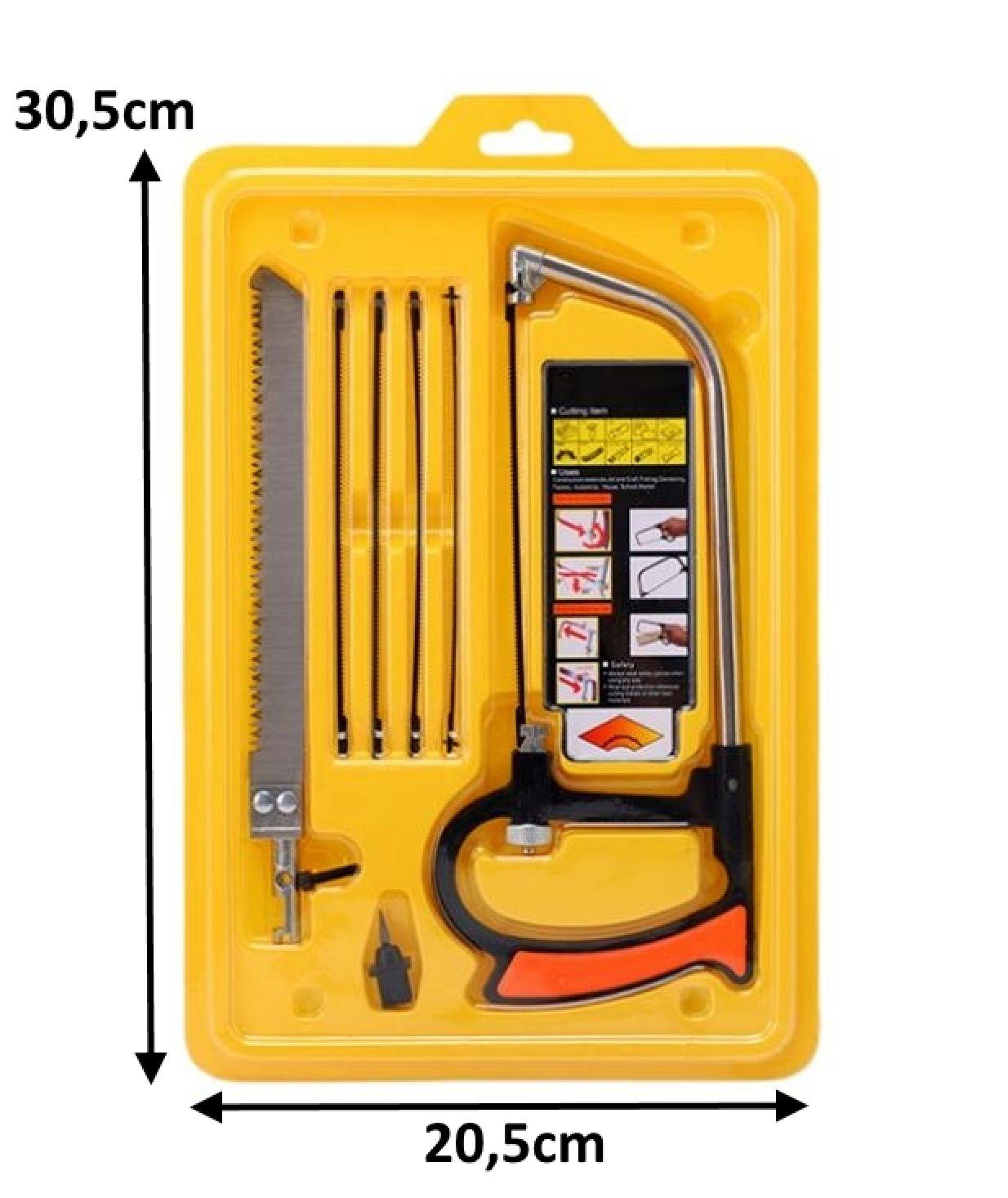 BAYLI Multitool 7 in 1 Mini Hand Bügelsäge Set für Holz & Metall, multifunktions – Bild 3 von 5