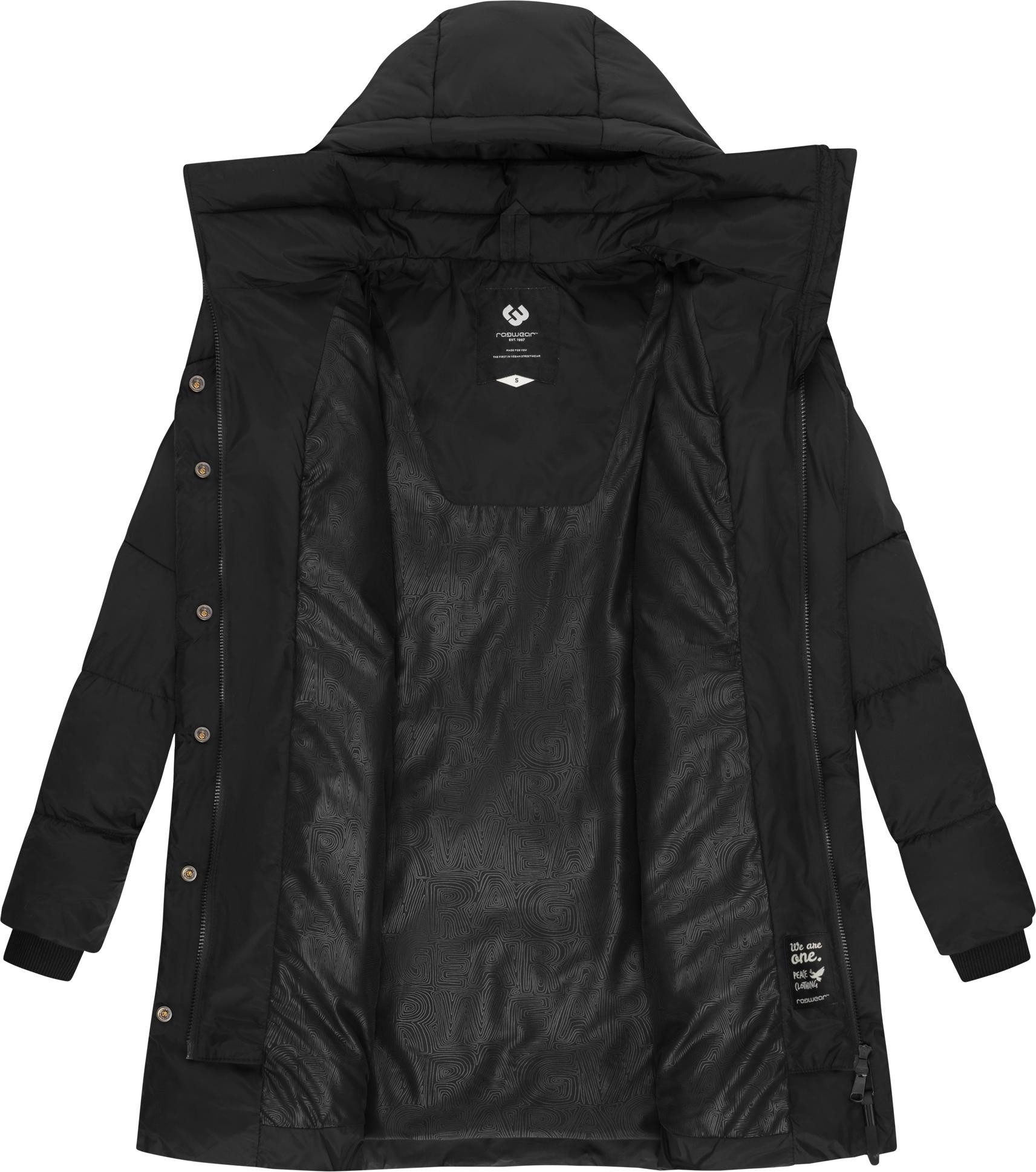 Ragwear Kurzmantel Niara stylischer, gesteppter Wintermantel mit gefütterter Kapuze – Bild 5 von 5