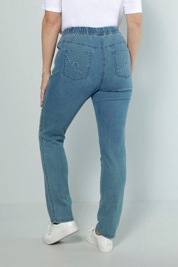 meyermode Regular-fit-Jeans Jeans Slim Fit Ziernaht 4-Pocket Elastikbund