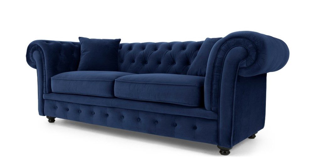 JVmoebel Chesterfield-Sofa Couch Napoli aus Textil in klassischem Design, Made in Europa