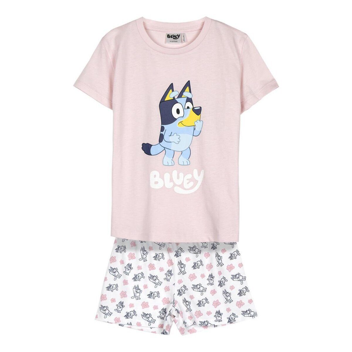 Bluey Pyjama Bluey Schlafanzug Kinder Pyjama T-Shirt & Short