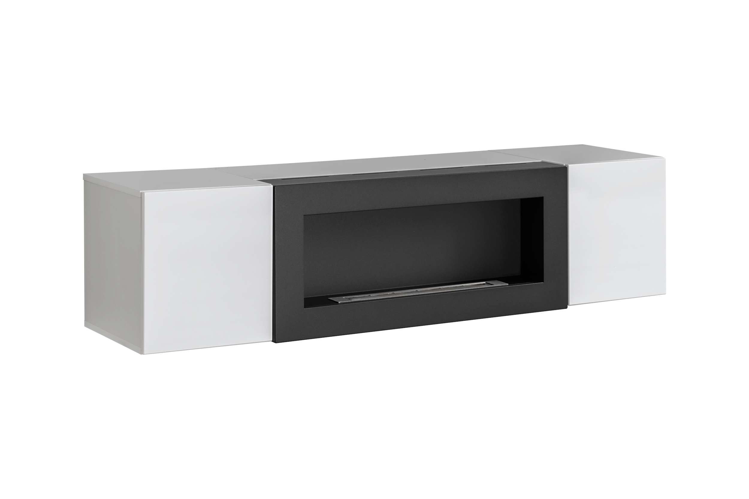 99rooms Lowboard Fli SBK (TV-Kommode, TV-Schrank), mit Biokamin, 2 Türen mit Push-to-Open