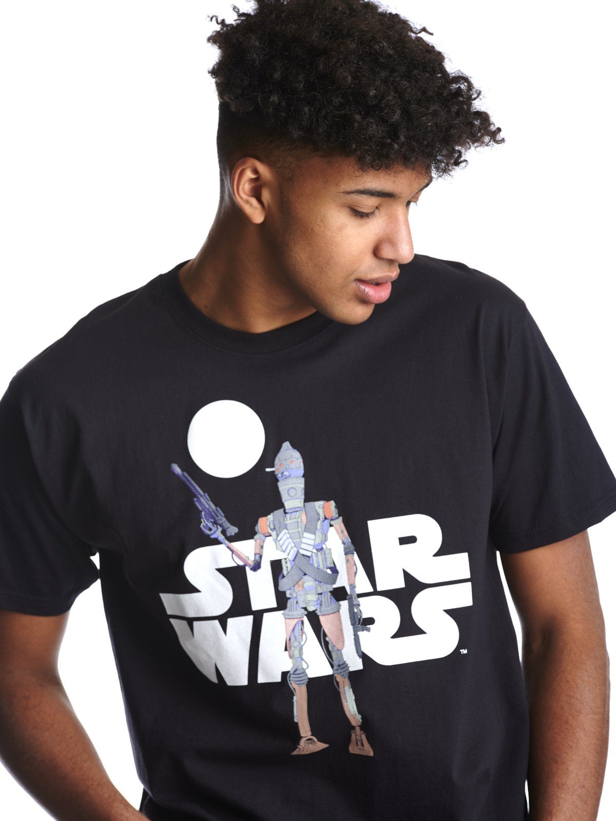 Herren Shirts Star Wars T-Shirt The Mandalorian IG 11 Action Figure