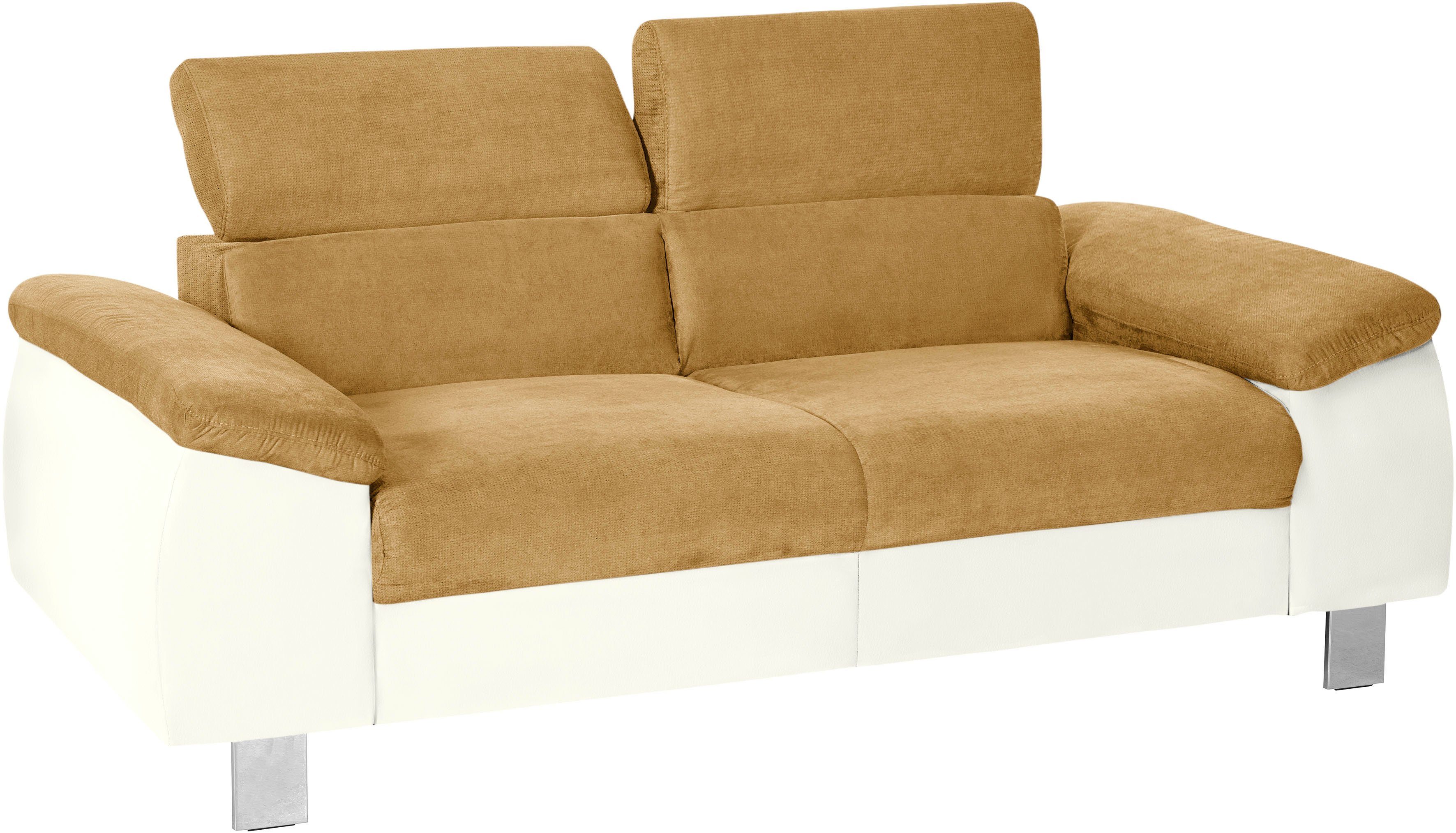 COTTA 2-Sitzer »Komaris«, inklusive Kopfteilverstellung, moderner chromfarbener Fuß-kaufen