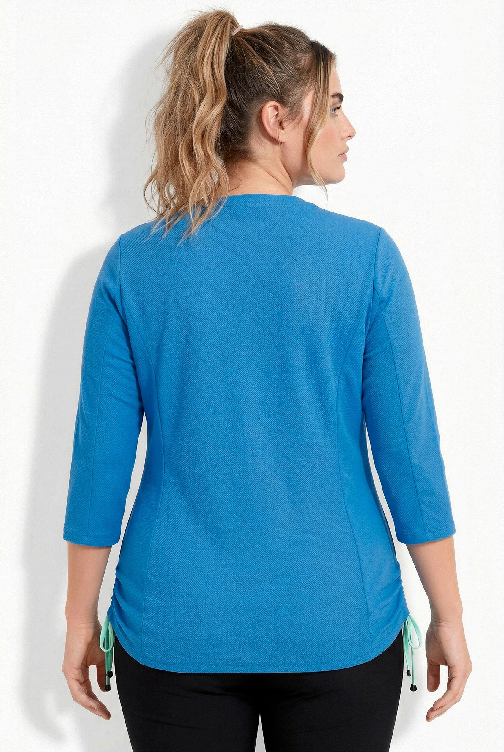 Ulla Popken T-Shirt Funktions-Shirt Rundhals 3/4-Arm recycelt
