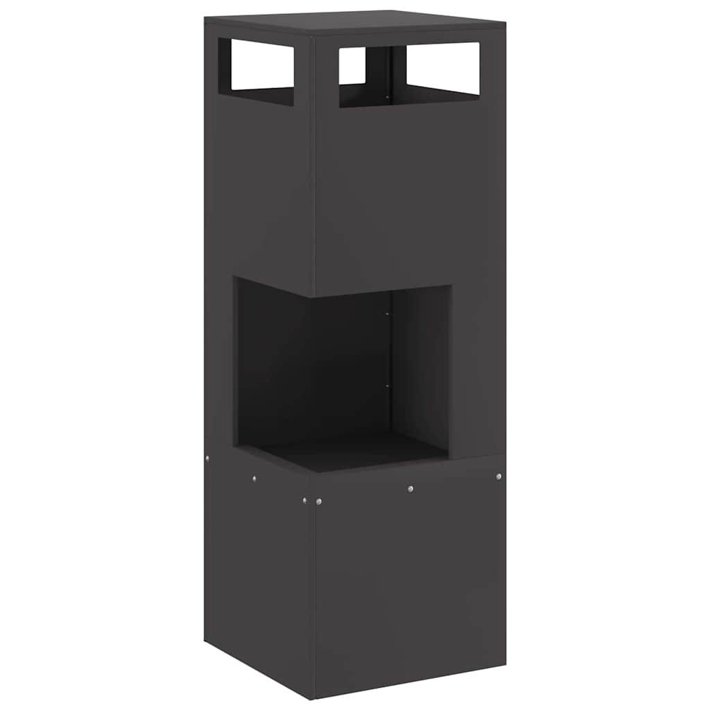 vidaXL Feuerstelle Feuerstelle Schwarz 35 x 35 x 100 cm Wetterfeststahl, (1-St)