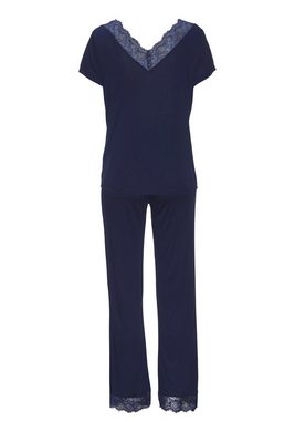 LASCANA Pyjama (2 tlg) mit Spitzendetails