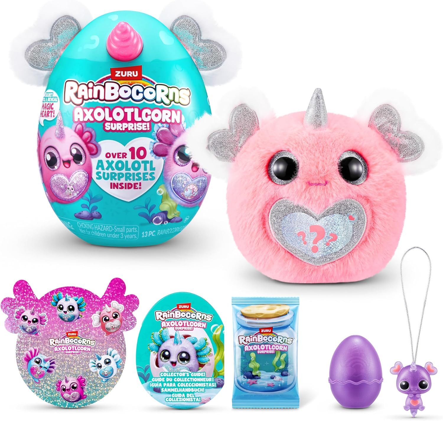 ZURU Plüschfigur ZURU 92120H - Rainbocorns Axolotlcorn Surprise - Axolotl Flowy