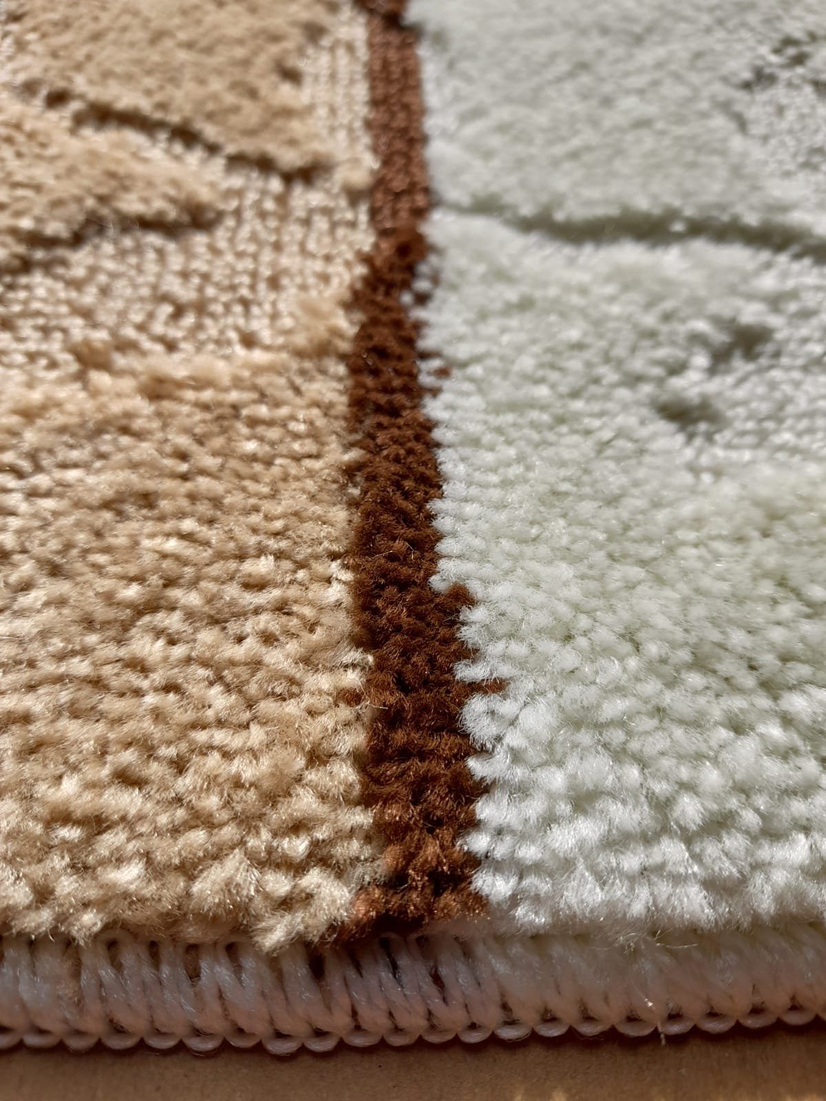 oKu-Tex Badematte Badgarnitur 2-teilig mit Ausschnitt, weich & rutschfest, fußbodenheizungsgeeignet, strapazierfähig, Polypropylen, WC-Vorleger Set mit Ausschnitt, weicher Flor, waschbar, flauschig