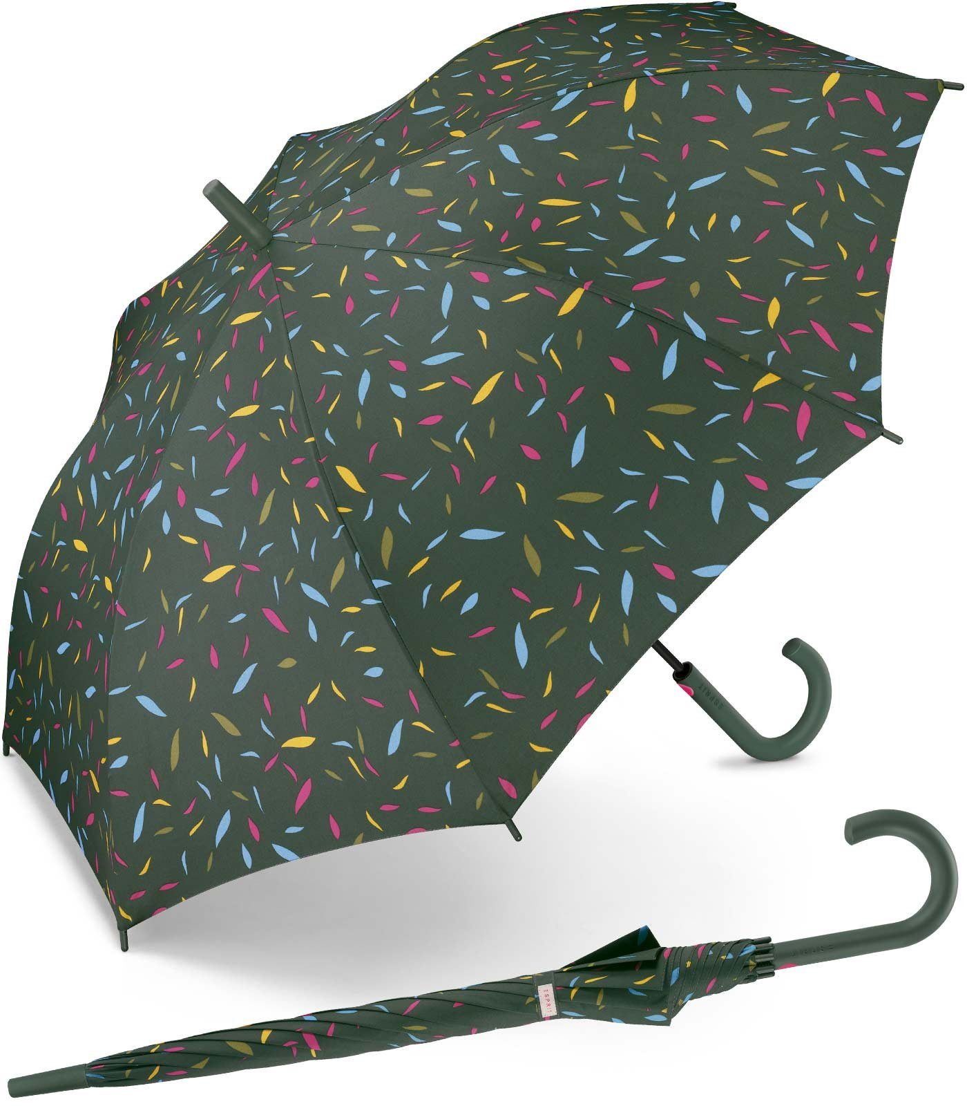 Esprit Langregenschirm großer Regenschirm für besondere mit Damen das als Design Auf-Automatik, Eyecatcher