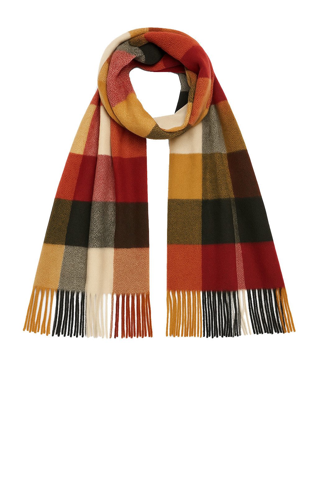 Faera Modeschal Weicher Winter-Schal aus Wolle - für Damen, (1-St), Normal Fit Kariert wärmend Casual-Style ideal für Urlaub