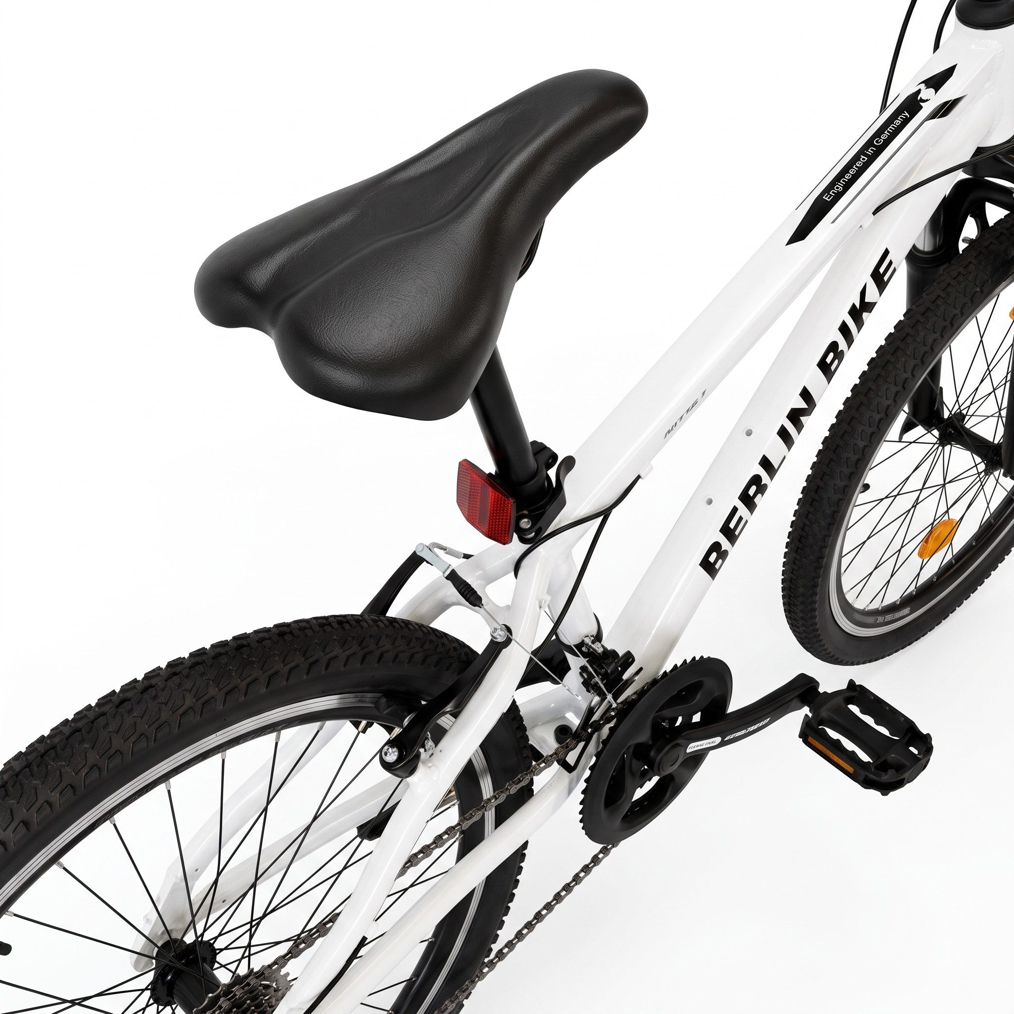 BERLIN BIKE Kinderfahrrad 24 Zoll Mountainbike, leichtes Aluminiumrahmen, 21 Gang Shimano RD-TY300/TY500 Schaltwerk, Kettenschaltung, (Aluminiumrahmen & V-Bremsen – leicht, stabil, sicher), mit 24"x 2,10" Luftreifen ideal für Gelände und Alltag