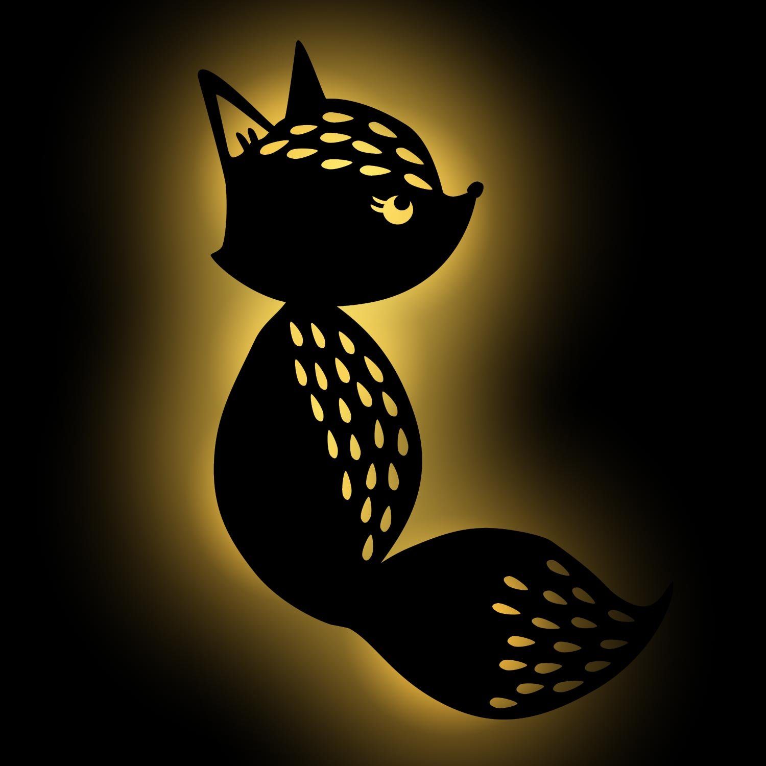 Namofactur LED Nachtlicht Schlauer Fuchs Wandlampe, günstig online kaufen