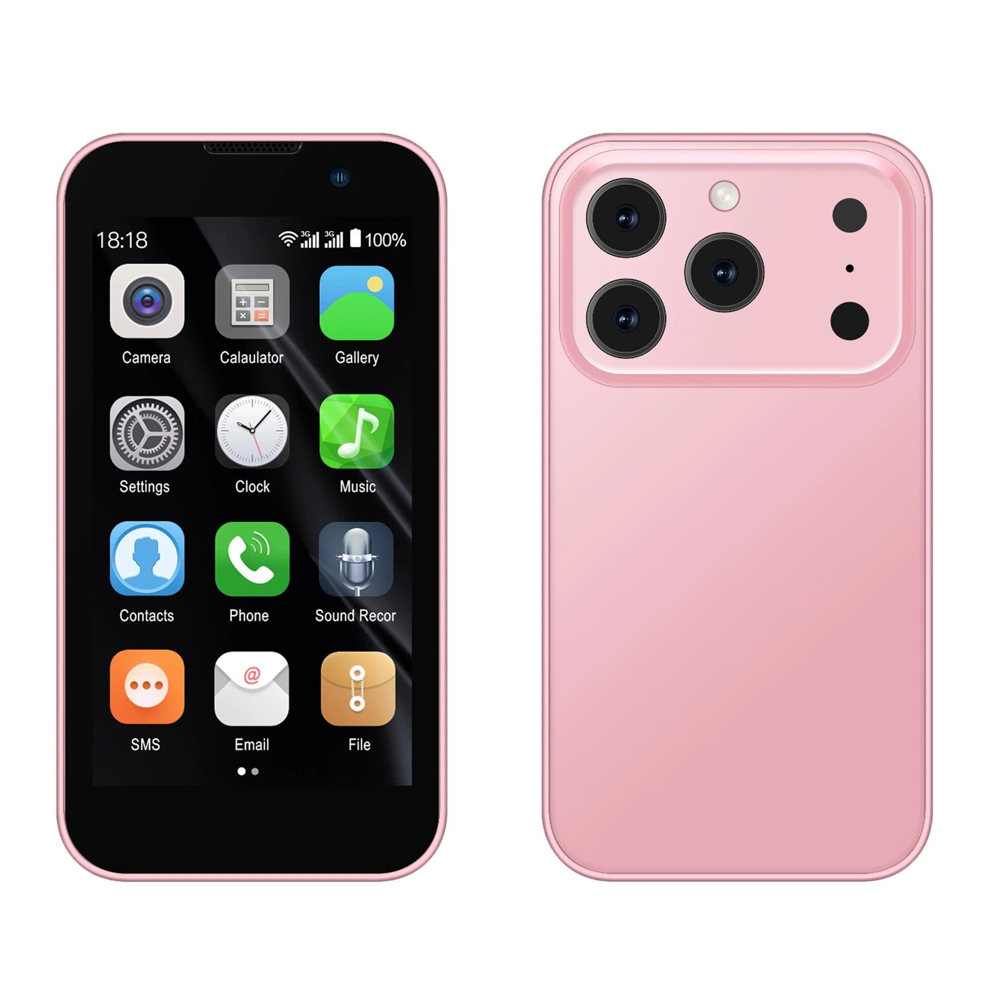 Athlix SERVO 17SE MINI 3G Mini Smartphone Android Kinder Rentner Smartphone (Dual SIM, 3G Mobilfunk, Android 9)