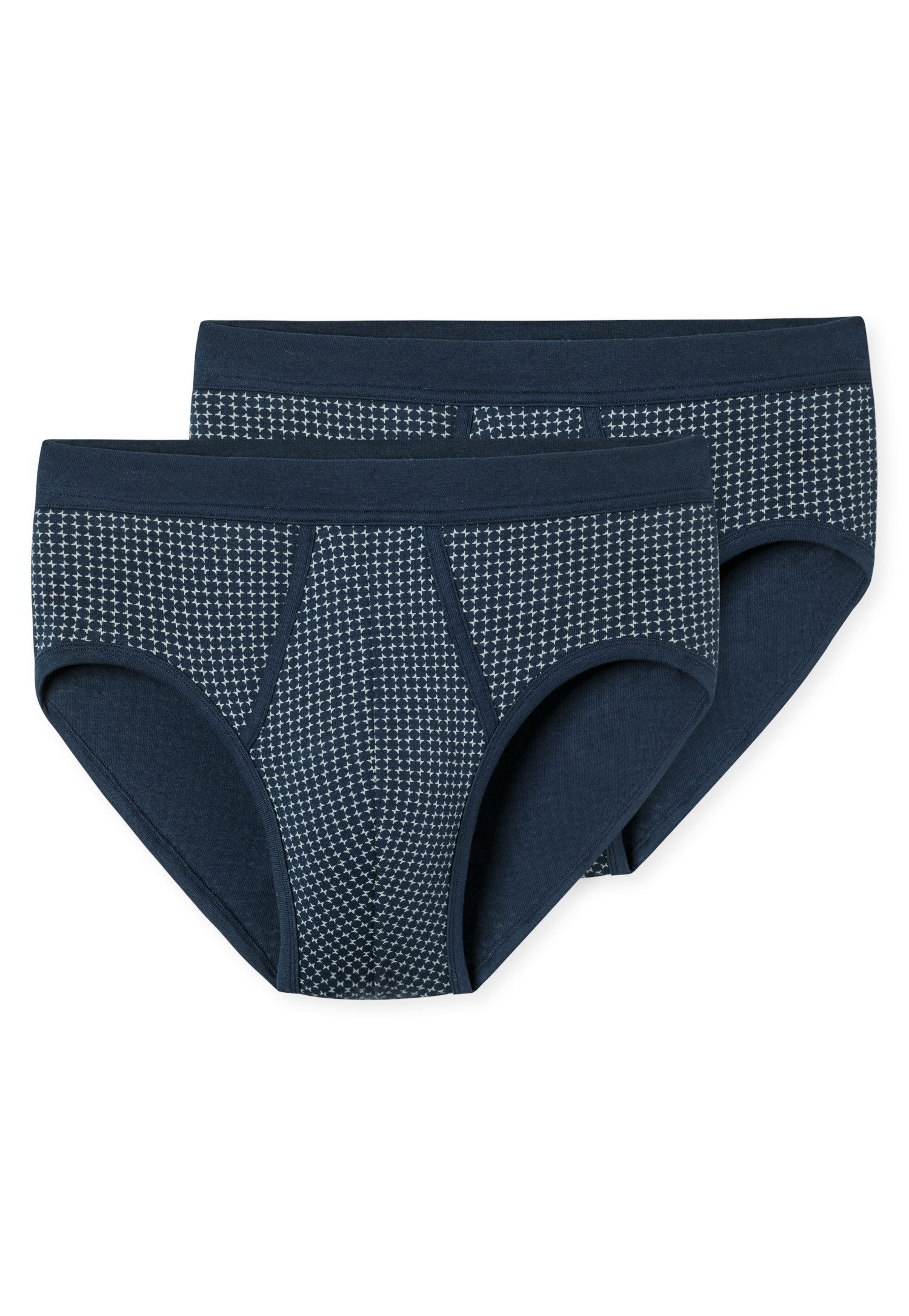 Schiesser Slip Original Classics (2er-Pack) mit kontrastfarbenem Karomuster