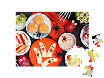 puzzleYOU Puzzle Lustige Halloween-Snacks aus frischen Früchten, 48 Puzzleteile, puzzleYOU-Kollektionen Festtage