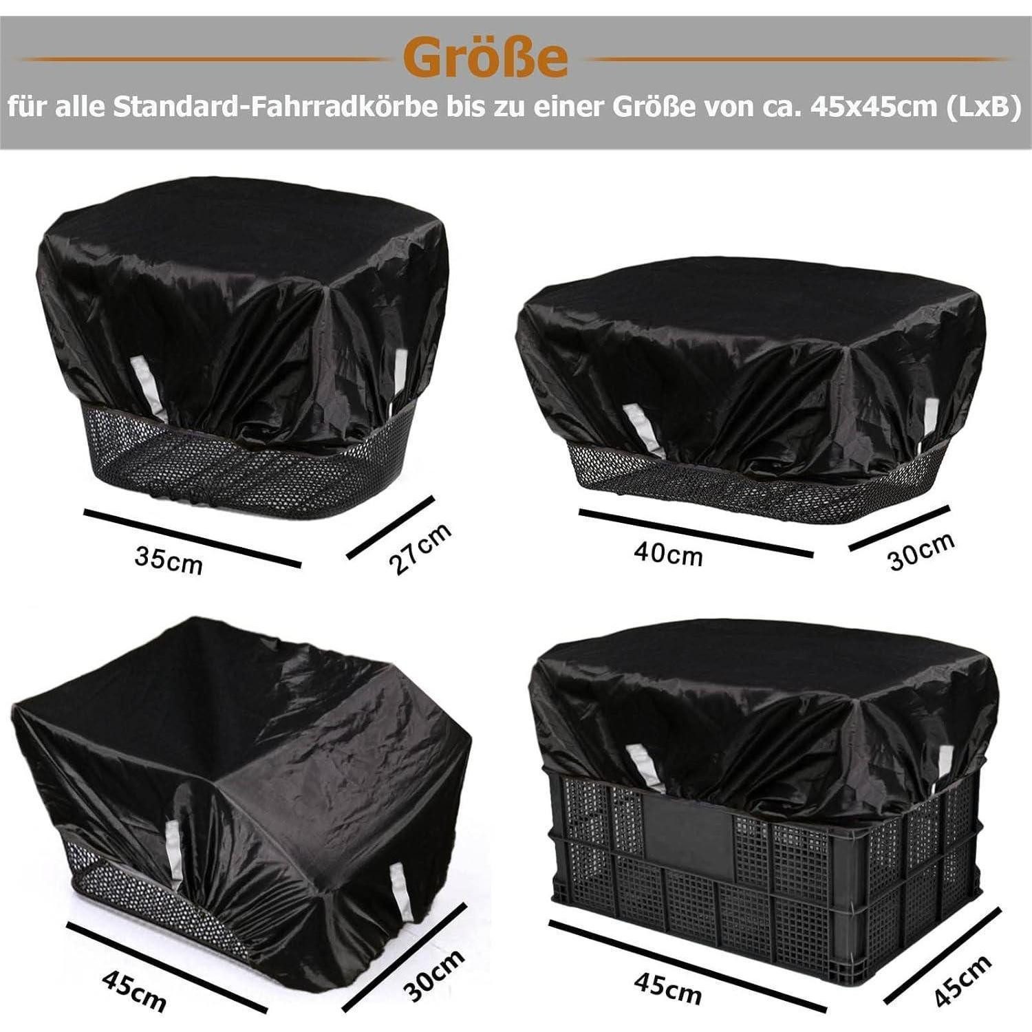 LuxusKollektion Abdeckhaube Korbabdeckung Fahrrad wasserdicht Neon Gelb Einheitsgröße – Bild 2 von 5
