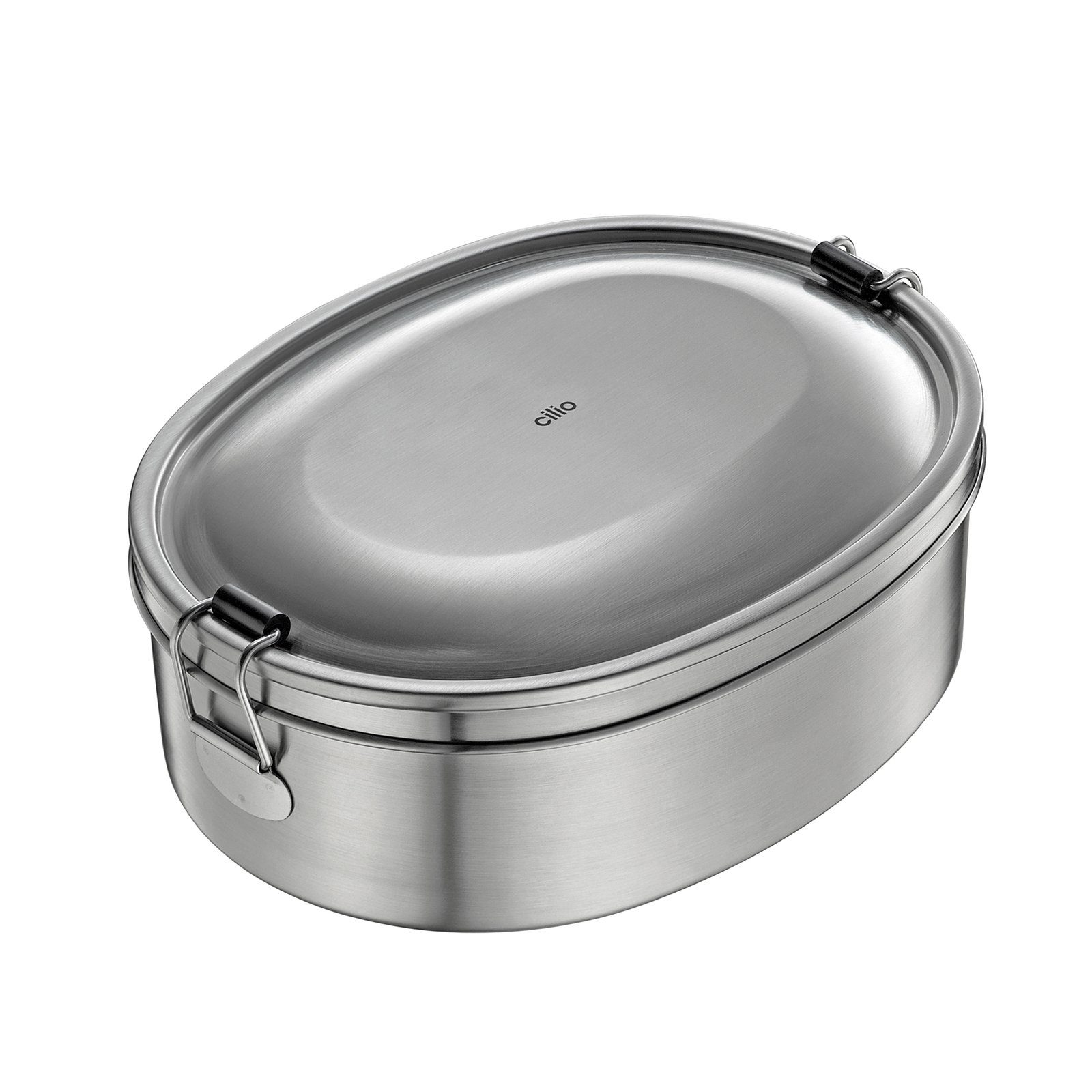 Silber Edelstahl, Lunchbox oval, (1-tlg) Cilio Lunchbox MONTE
