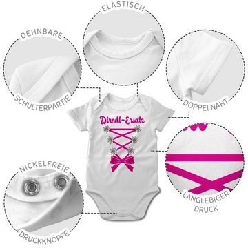 Shirtracer Shirtbody Dirndl-Ersatz Korsage - fuchsia Mode für Oktoberfest Baby Outfit