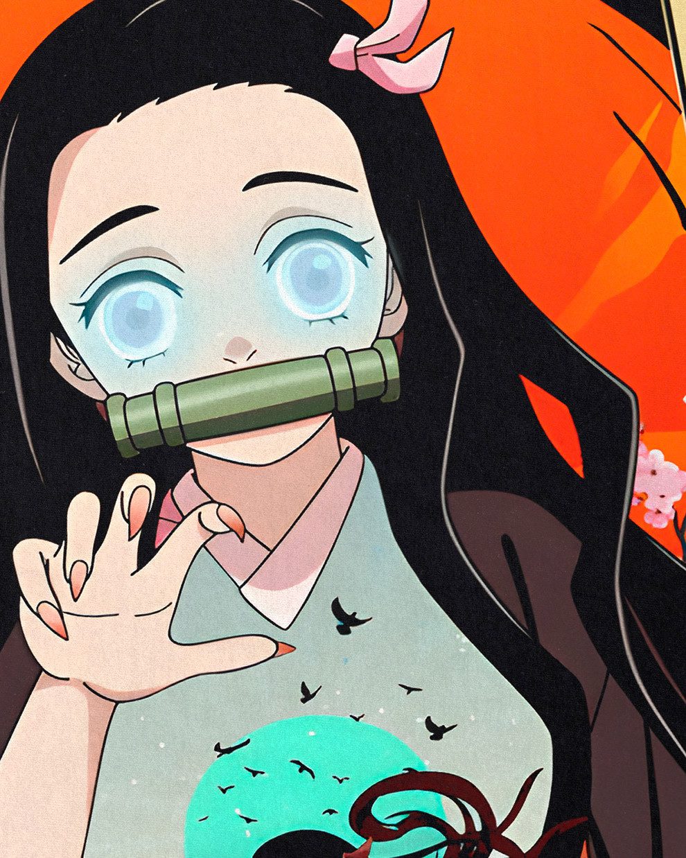 style3 T-Shirt Nezuko Kamado demon slayer anime japan manga cosplay günstig online kaufen