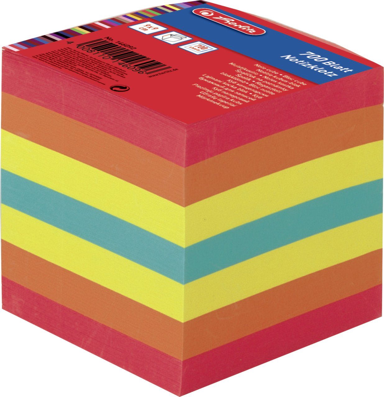 Herlitz Notizblock herlitz Notizklotz 9 x 9 cm 700 Blatt