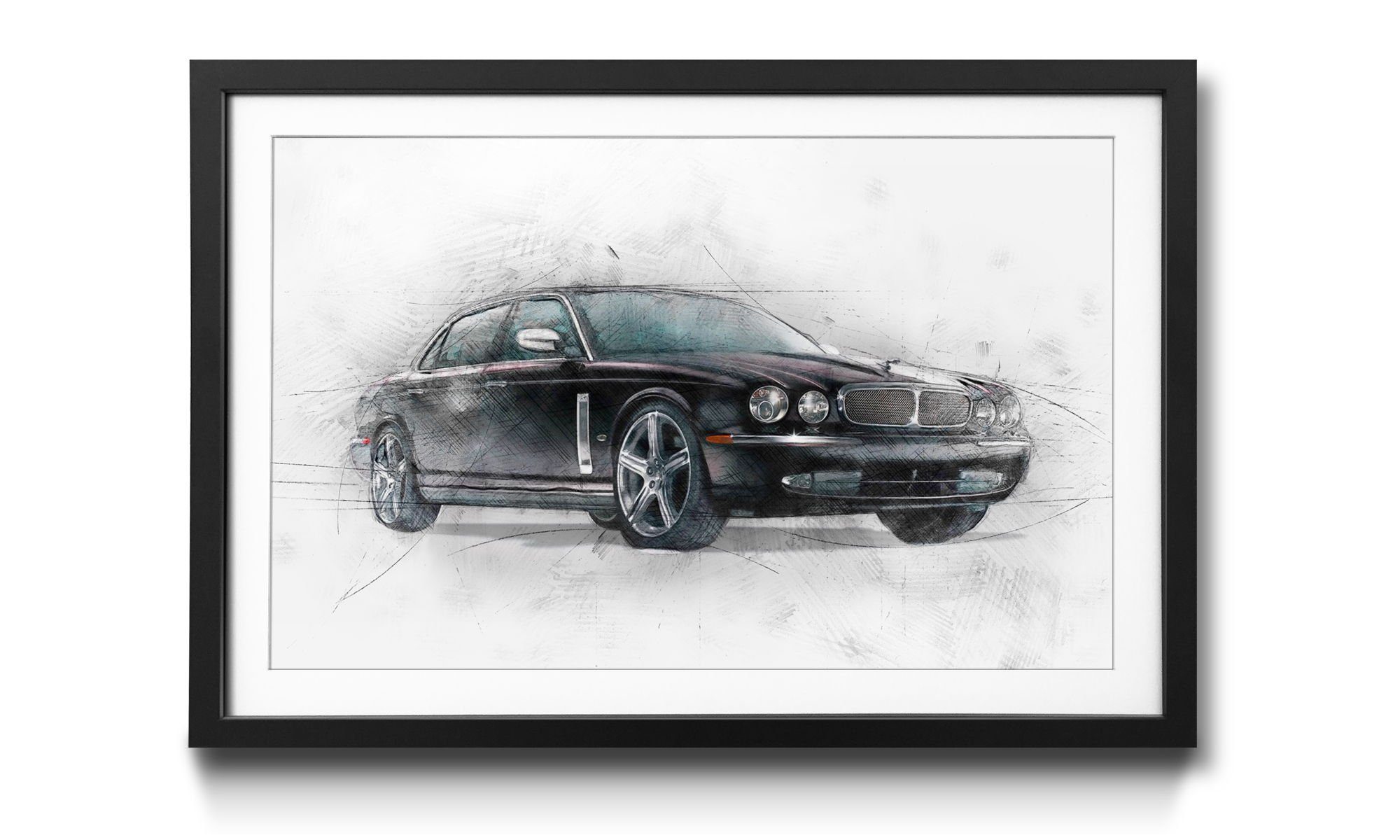 mit erhältlich in Wandbild, Jag, 4 Black Bild Rahmen WandbilderXXL Größen Auto,