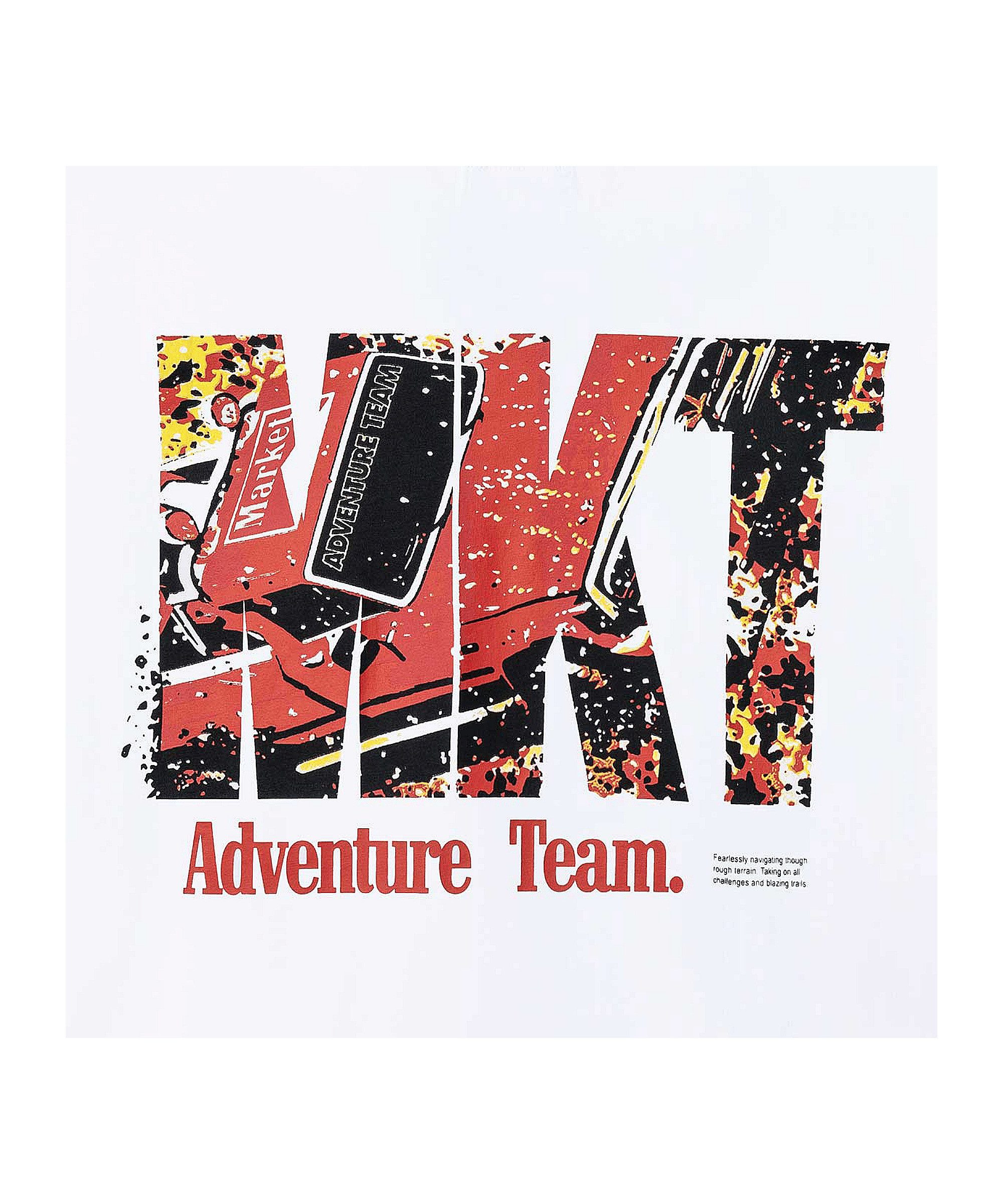 Market T-Shirt Market Adventure Team T-Shirt Weiß Kurzarm-Shirts Baumwolle