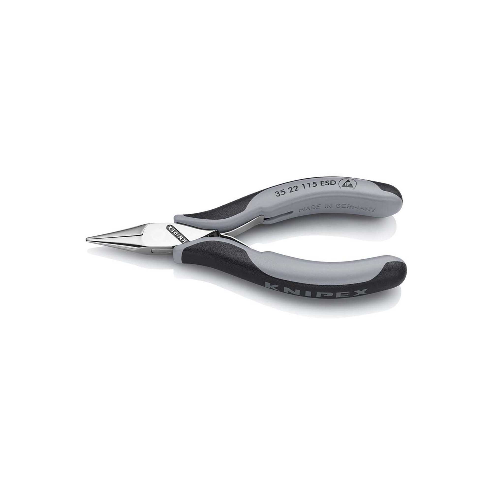 Knipex Kombizange KNIPEX 35 22 115 ESD Elektronik-Greifzange ESD mit durchgestecktem Gel