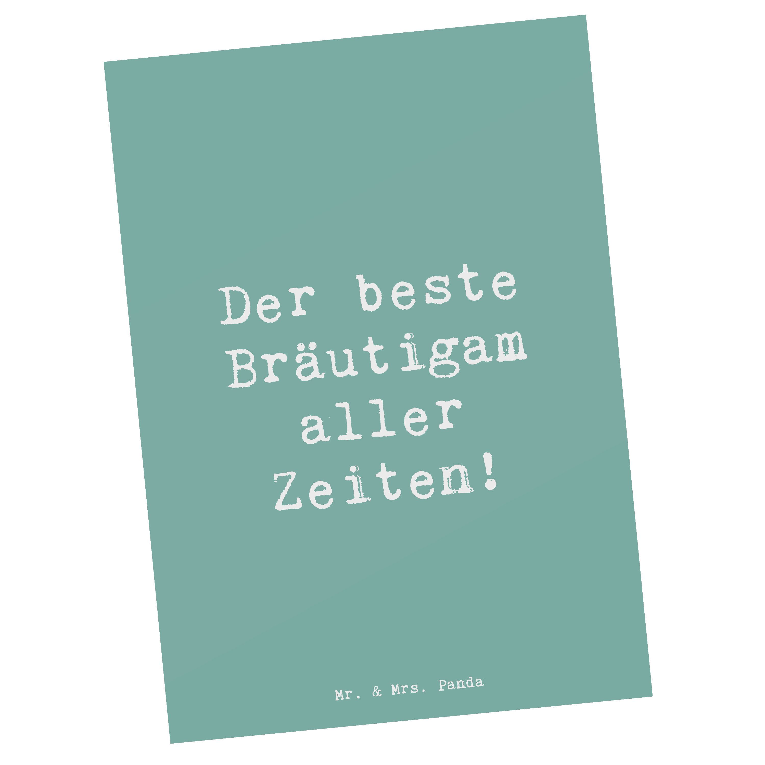 Postkarte Bester Bräutigam - Meeresbrise - Geschenk, toller Bräutigam, Ansichts