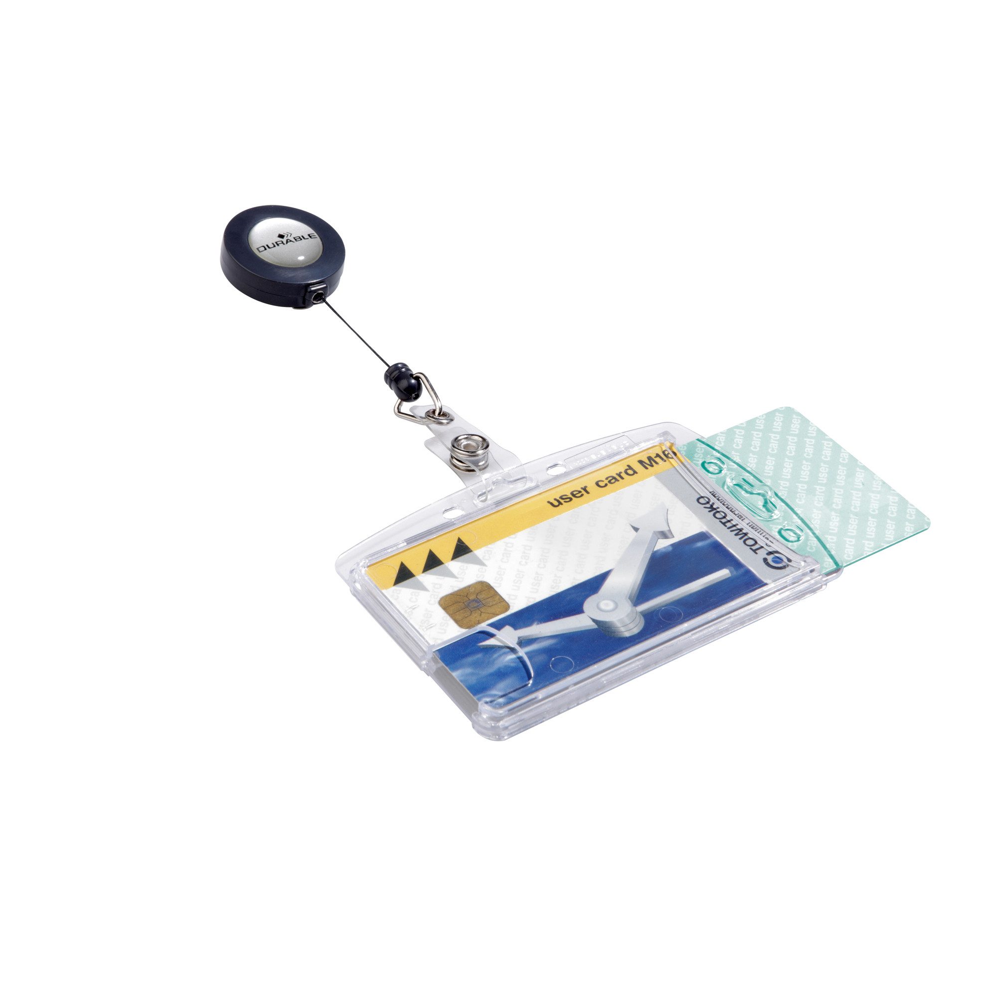 DURABLE Etui Durable Doppelboxmit Ausweishalter tr 10St für Betriebsausweise