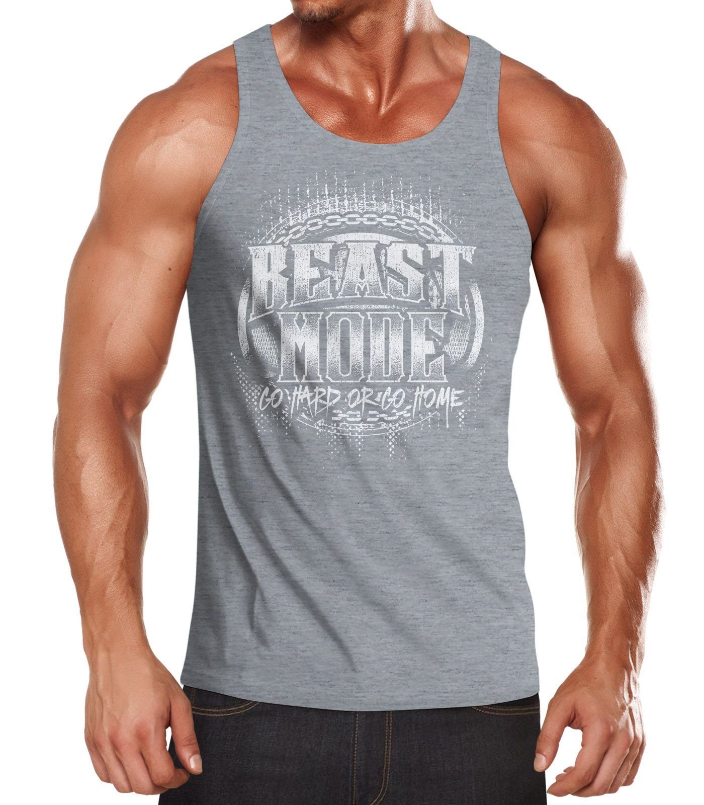 MoonWorks Tanktop Herren Tank-Top Beast Mode günstig online kaufen