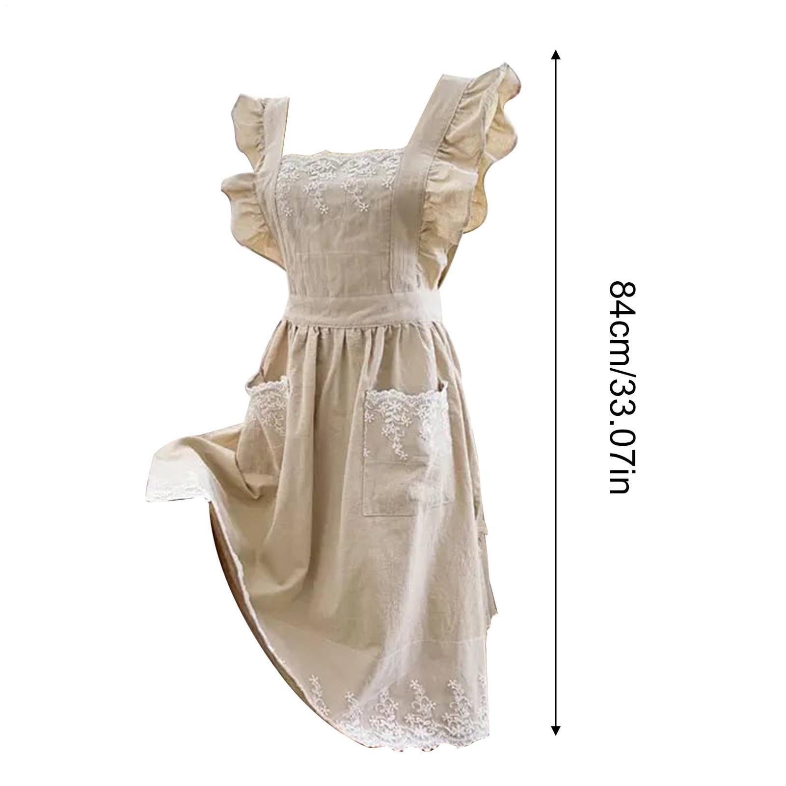 Agger Kochschürze Küchenschürzen für Damen Damenkleider-Gartenarbeitsschürze, (Elegant verstellbar mit Taschen), Zum Kochen, Backen, Reinigen, Arbeiten, Malen, Garten