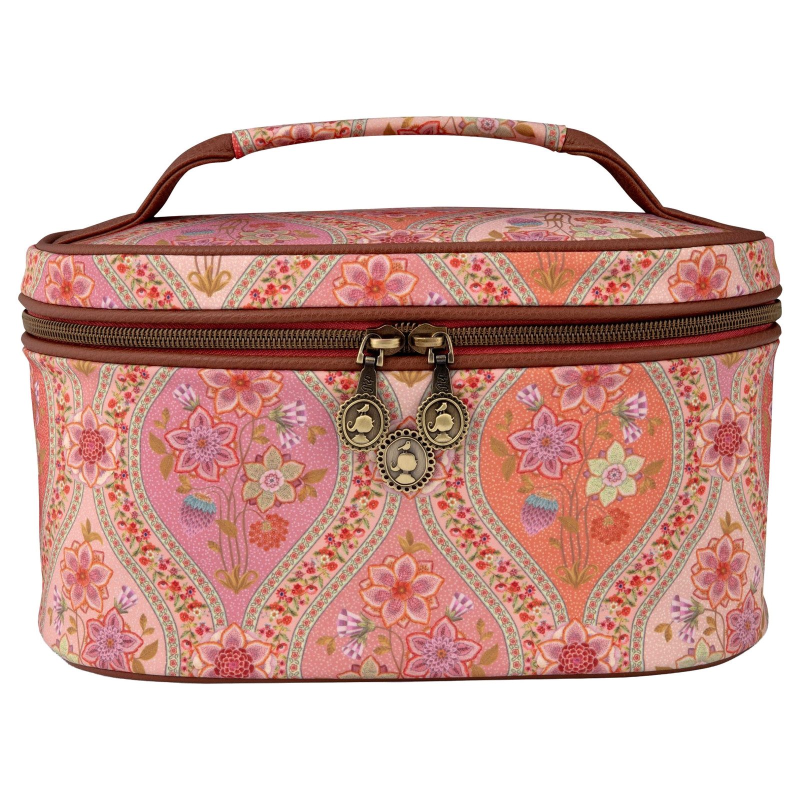 PiP Studio Kosmetikkoffer Cleo Beauty Case Ornamento, mit Kunstlederdetails und Markenpatches