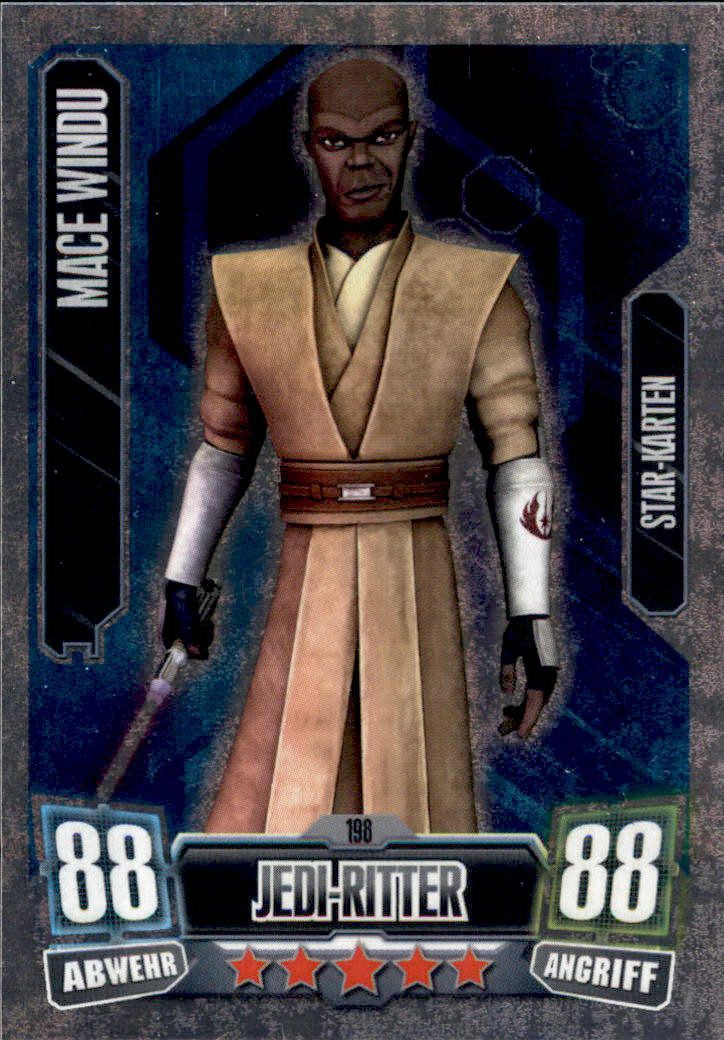 Star Wars Sammelkarte FA2-198 - MACE WINDU - Jedi-Ritter - UCC Star-Karte - SERIE 2 (2011)
