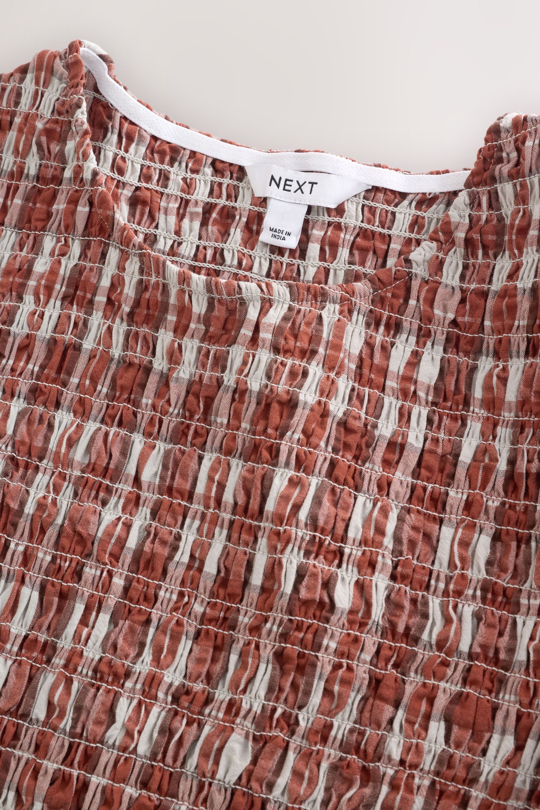 Next Minikleid Gerafftes Minikleid mit Puffärmeln (1-tlg) günstig online kaufen