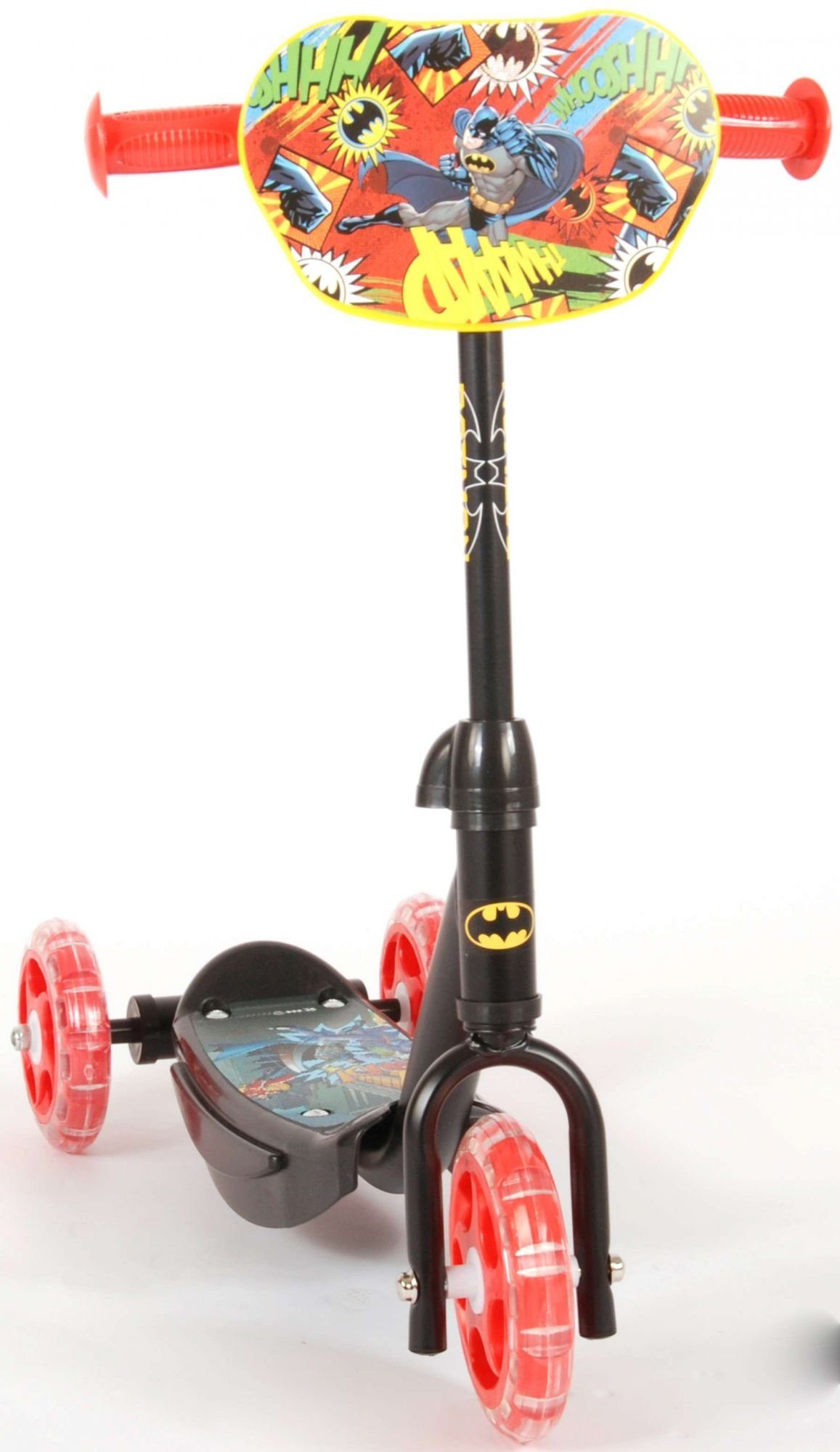Dreiradscooter 3 Kinder Batman zusammengebaut mit - DC Räder, Roller mit (neutraler TPFSports zu Kunststoffreifen für Kinder Dreiradscooter Sicherheitsgriffe), 85% Dreiradscooter rutschfeste