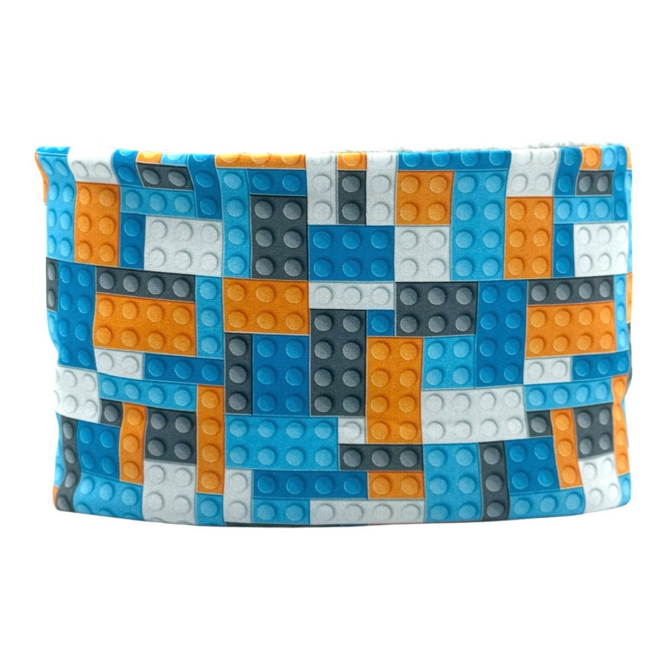 nadycat Beanie BAUSTEINE blau/orange (2-St., Beanie mit passendem Loop) handgefertigt aus der Lausitz