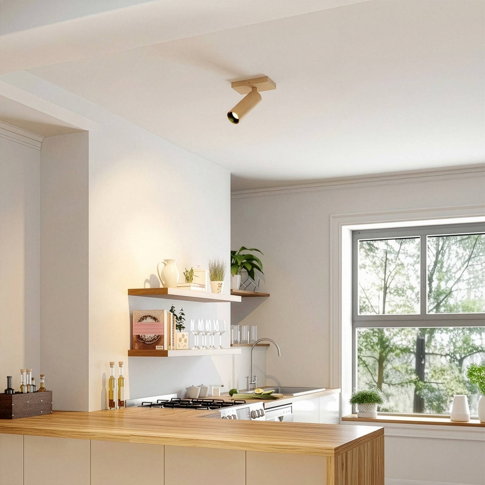 Arcchio Deckenstrahler Brinja Slim, Metall, Braun IP20, 1 x 5 W LED (GU10 MR11)