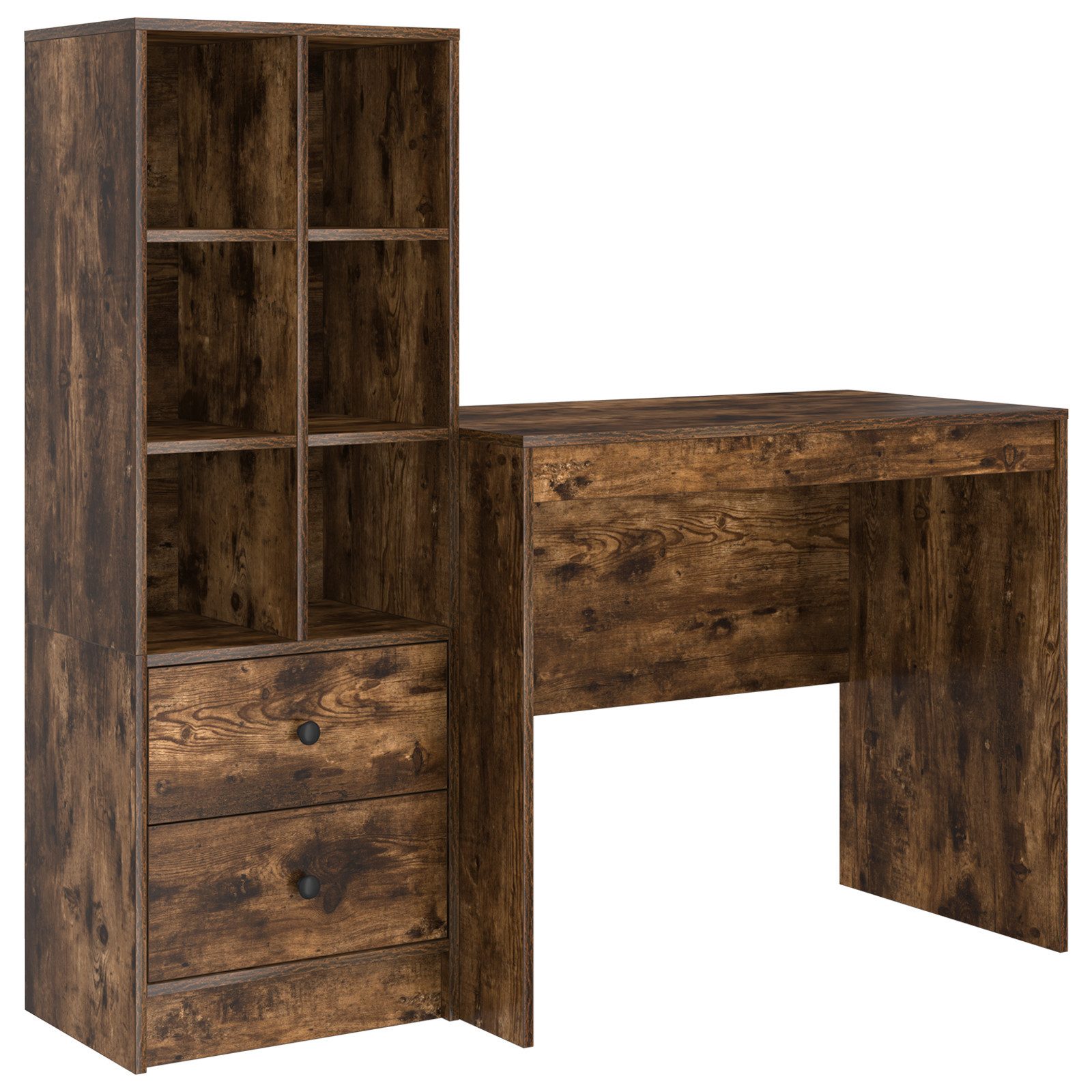 vidaXL Sideboard Schreibtisch mit Stauraum Geräucherte günstig online kaufen
