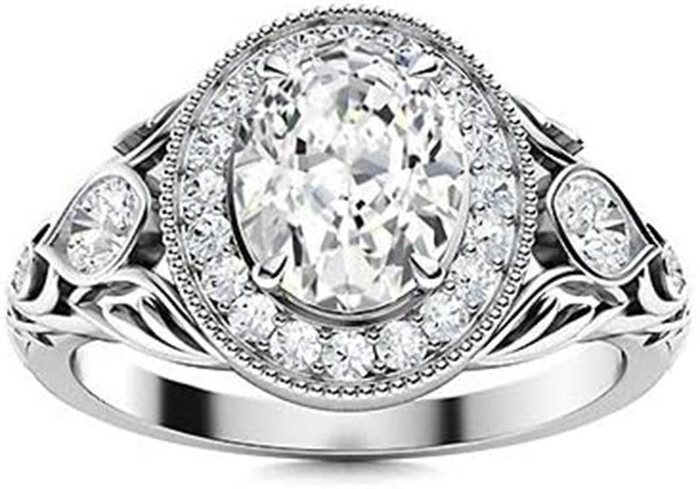 Jumpeak Trauring weddingring,ring gold,Ringe für Männer und Frauen,Diamantring,1.5Karat, Valentinstagsgeschenk,Jubiläumsgeschenk,Geschenk für meine Geliebte