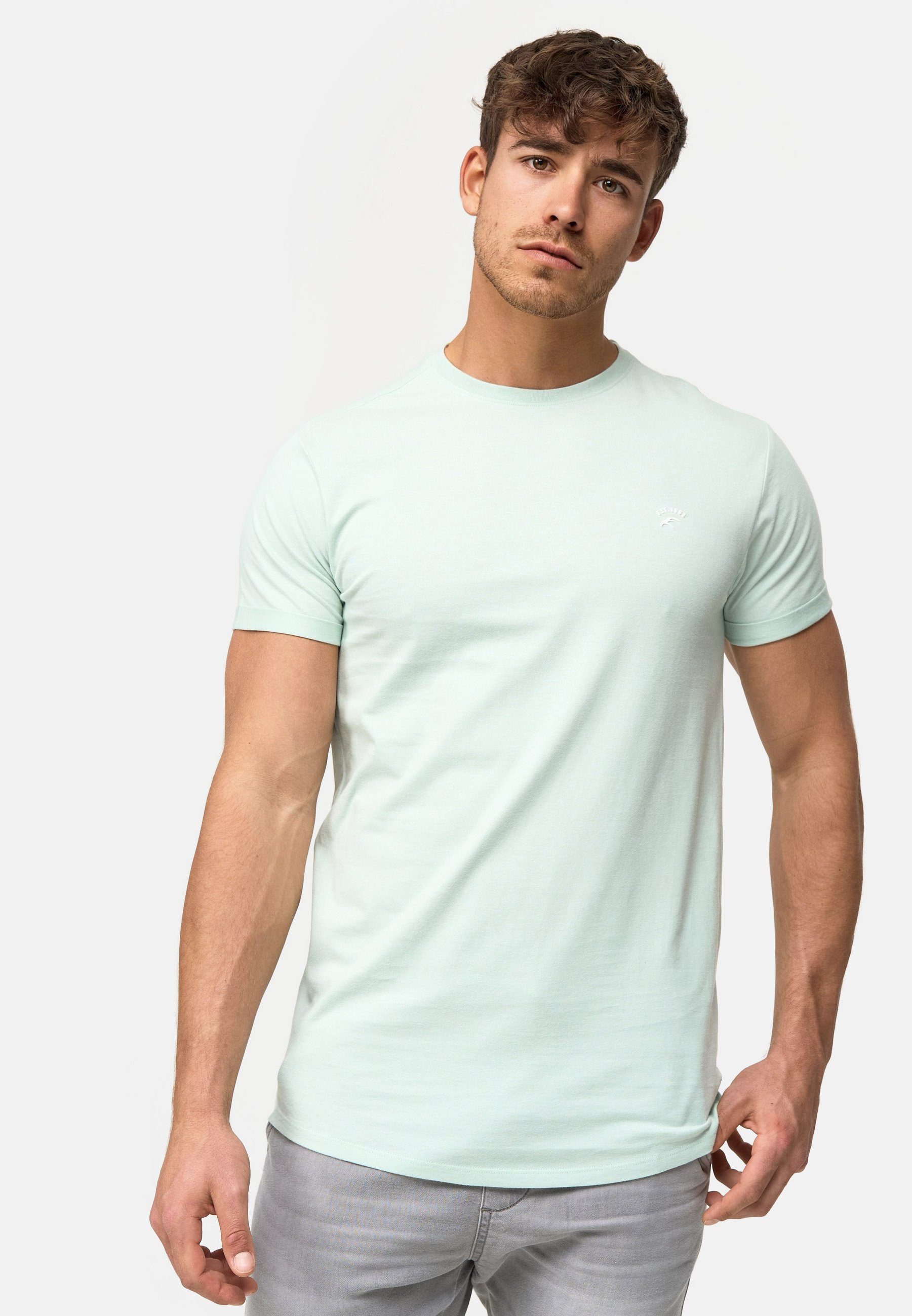 Indicode T-Shirt Kloge mit dezentem Label-Detail günstig online kaufen