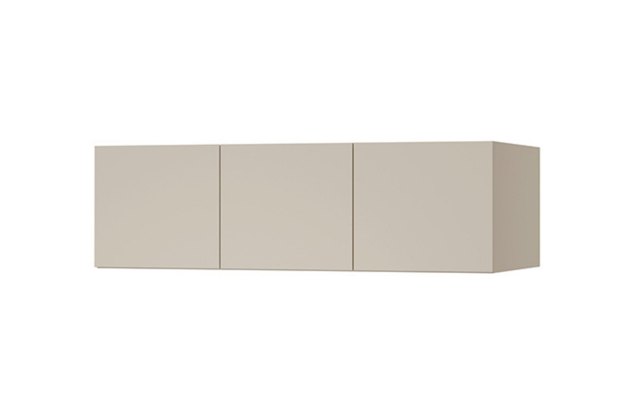 Deine Möbel 24 Aufsatzschrank LIMA 17, 135 cm breit, passend für Kleiderschrank LIMA 01, mit 3 Türen (Set, 1-St., ideal für Kinderzimmer & Jugendzimmer) Schrankaufsatz in Kaschmir, LIMA - Kollektion