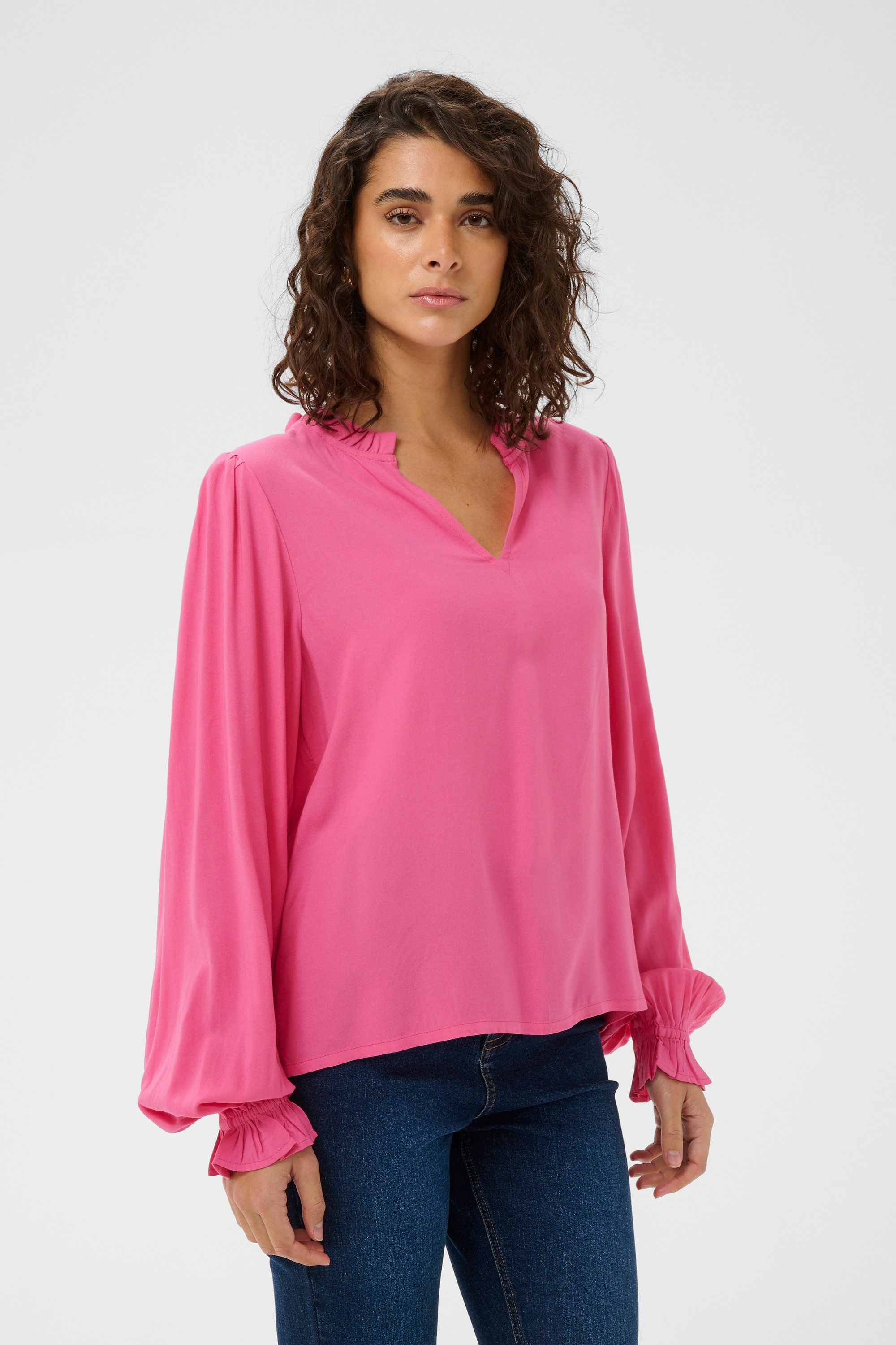 KAFFE Langarmbluse Langarm-Bluse KAelly