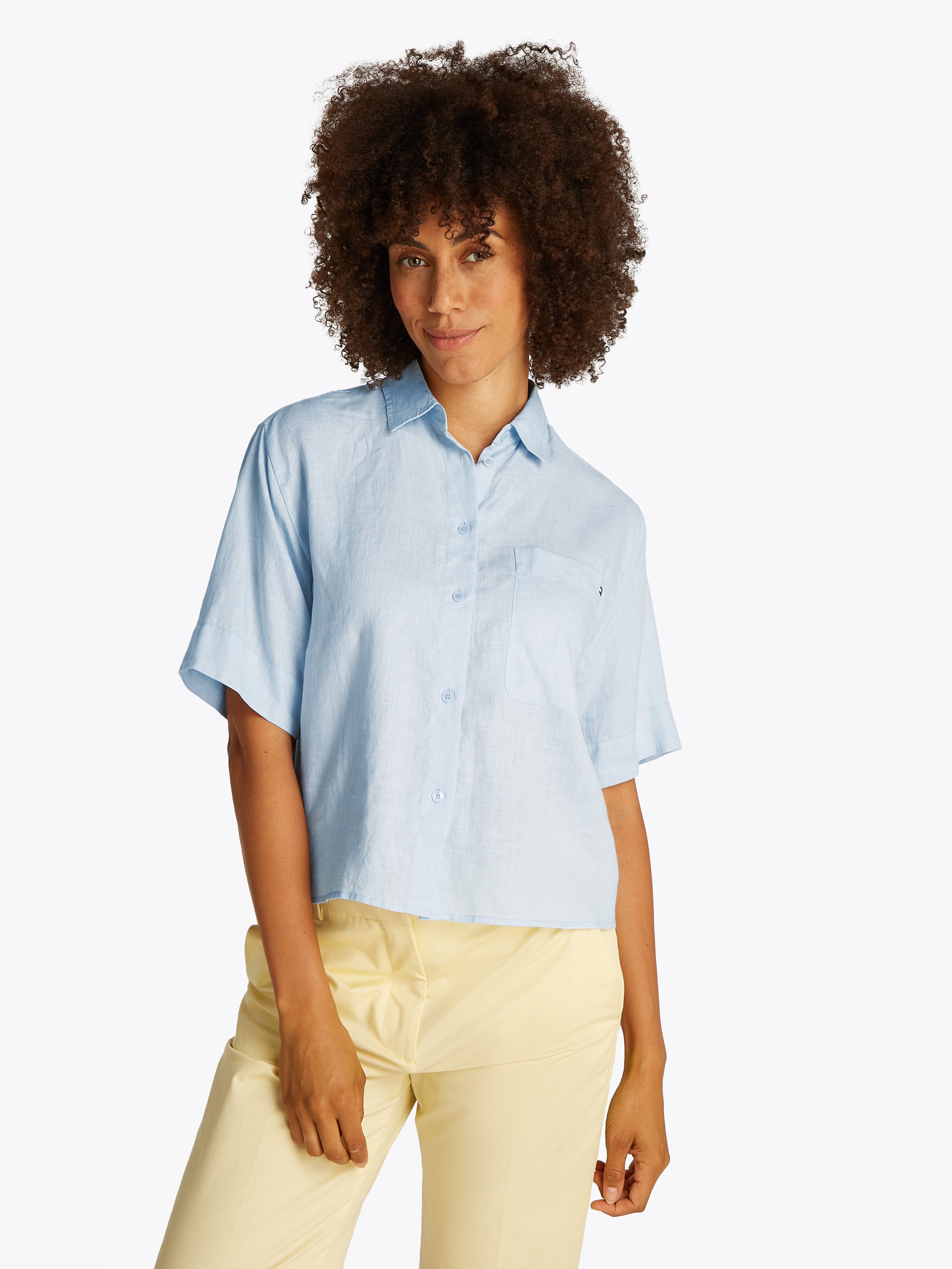 Tommy Hilfiger Kurzarmshirt ESS LINEN RELAXED S/S SHIRT mit Brusttasche, Lo günstig online kaufen